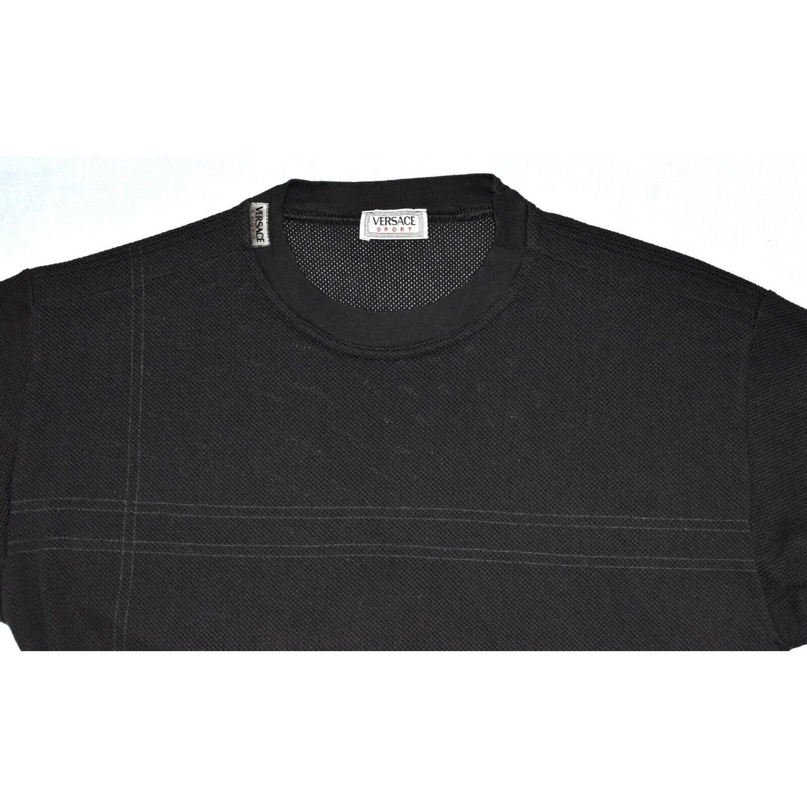 Versace VERSACE SPORT Graphite Mesh Crew Sweater T-Shirt Sz 46 US S Size US S / EU 44-46 / 1 - 2 Thumbnail