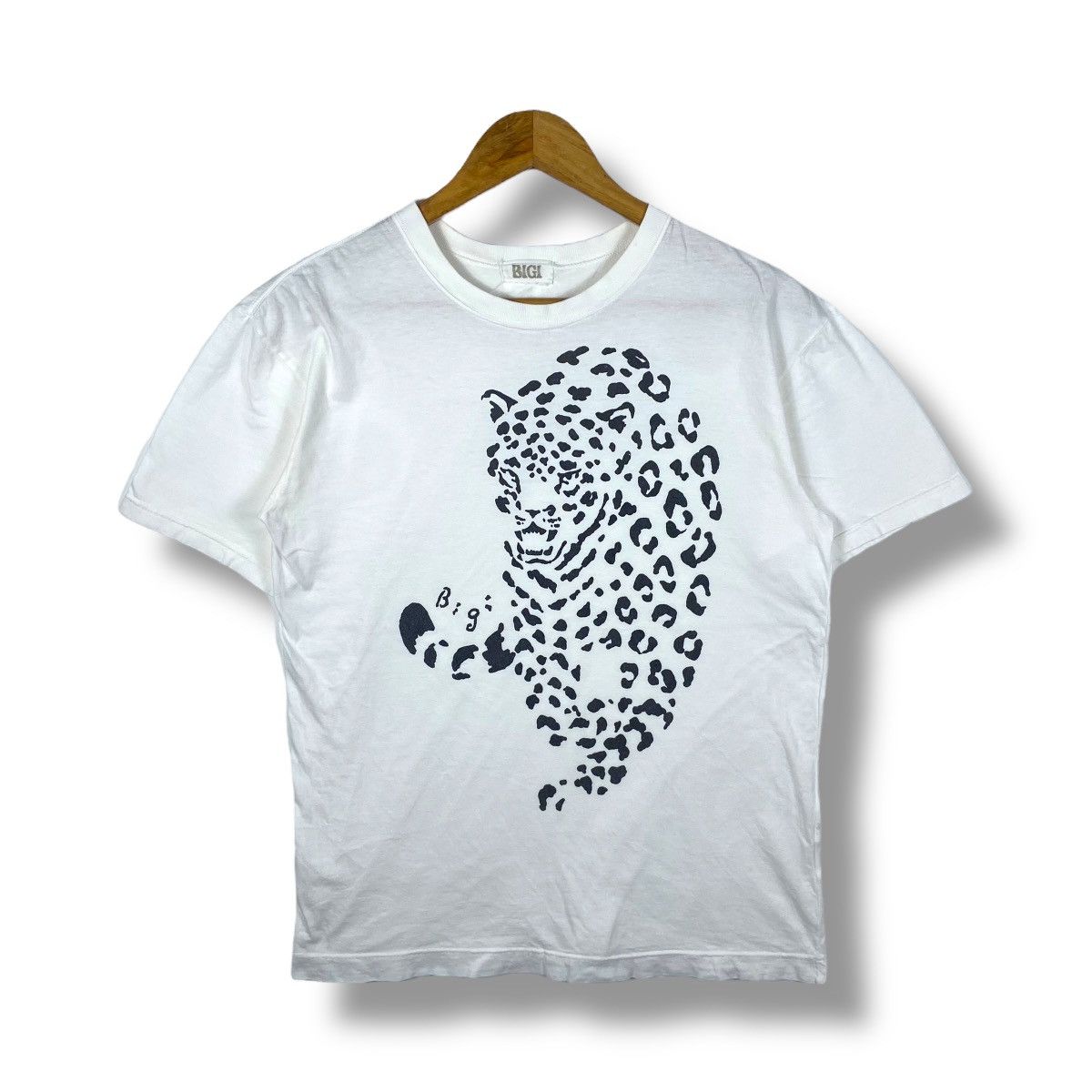 BIGI Vintage Japanese Brand 80's BIGI Leopard Graphic Tee Shirt Size US M / EU 48-50 / 2 - 1 Thumbnail