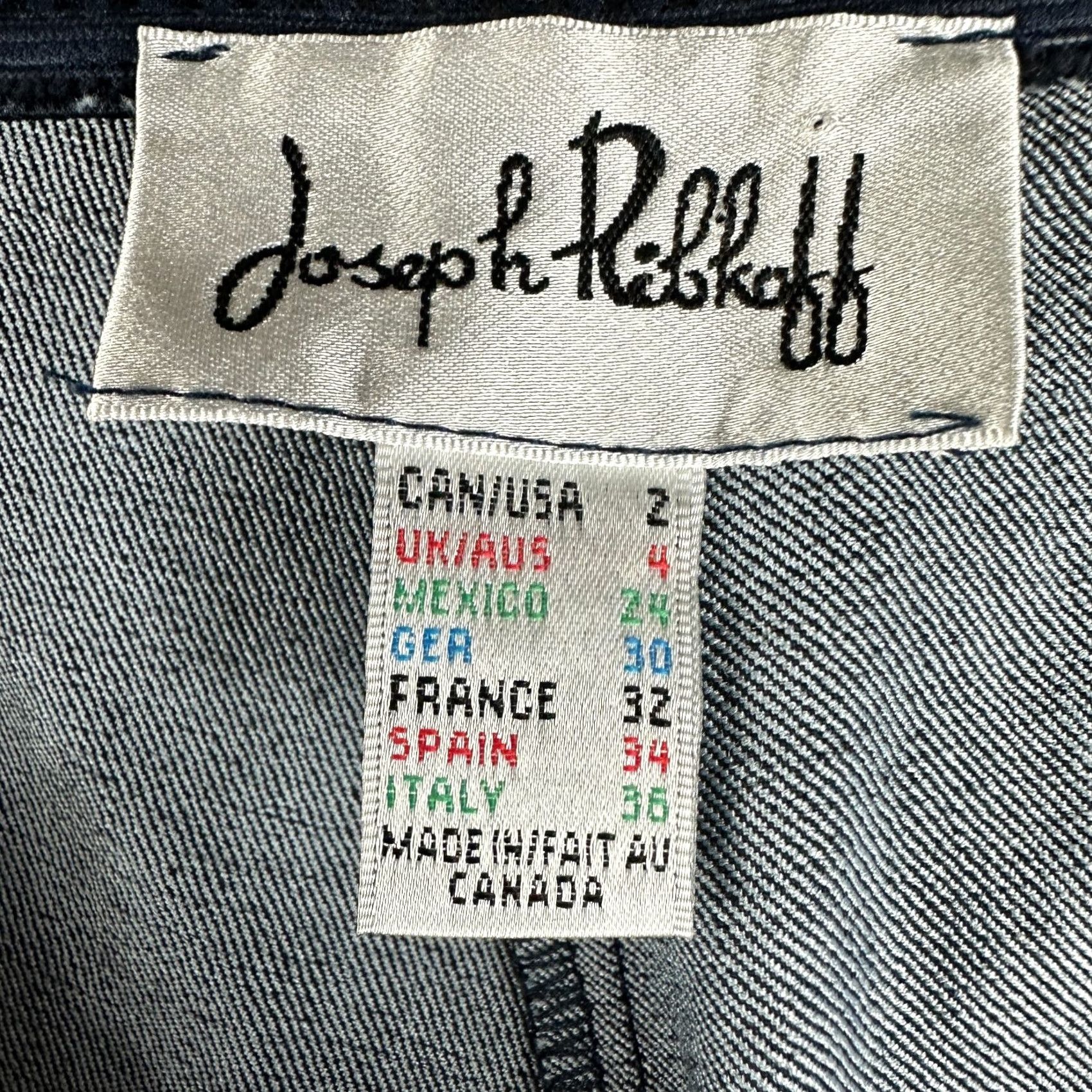 Joseph Ribkoff Joseph Ribkoff Pants Womens 2 Blue Stretch Flat Front Straight Denim Look Casual Party/Cocktail Travel Ank le? Size 26" / US 2 / IT 38 - 4 Thumbnail