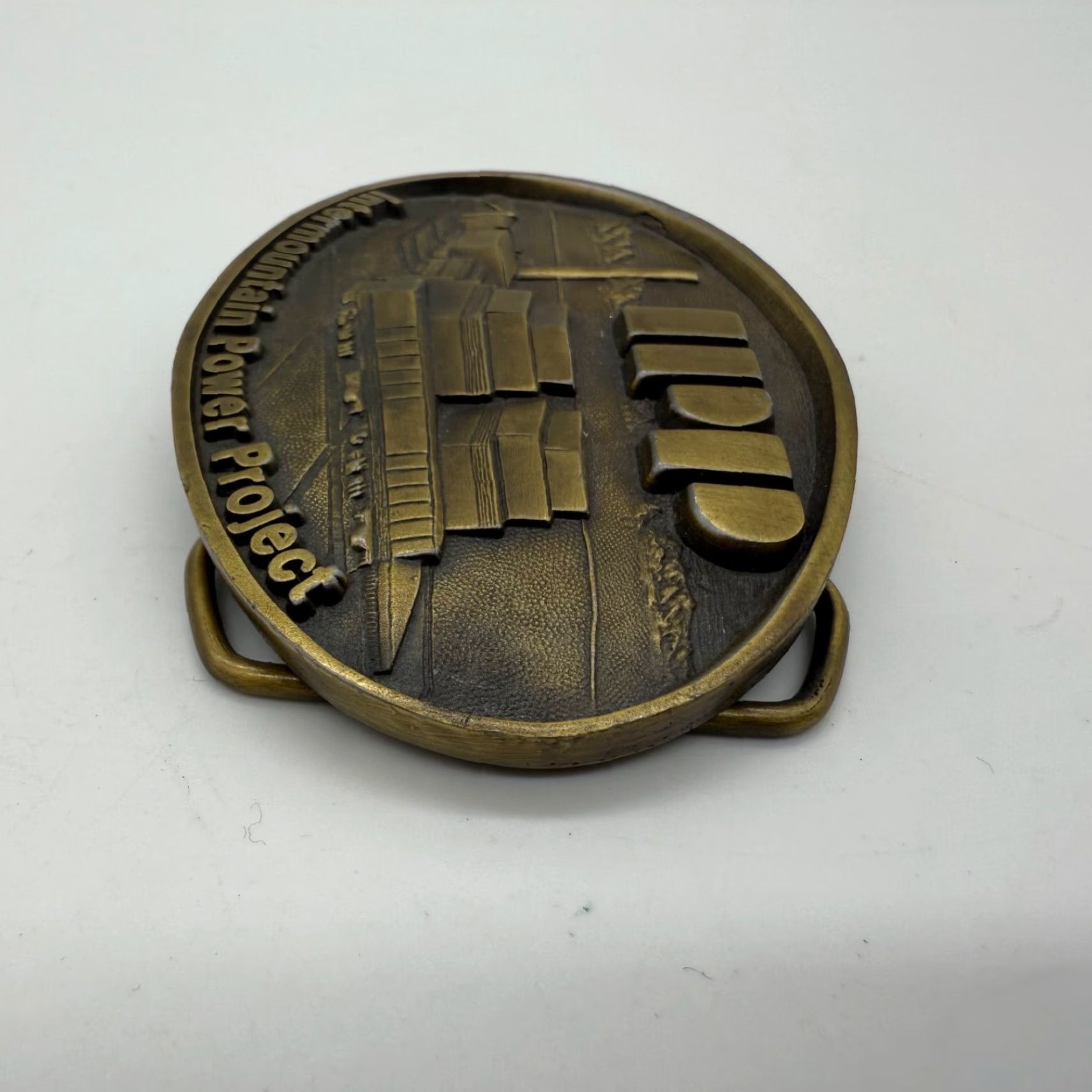 Vintage IPP Intermountain Power Project Brass Tone Oval Belt Buckle Mens Size ONE SIZE - 5 Thumbnail
