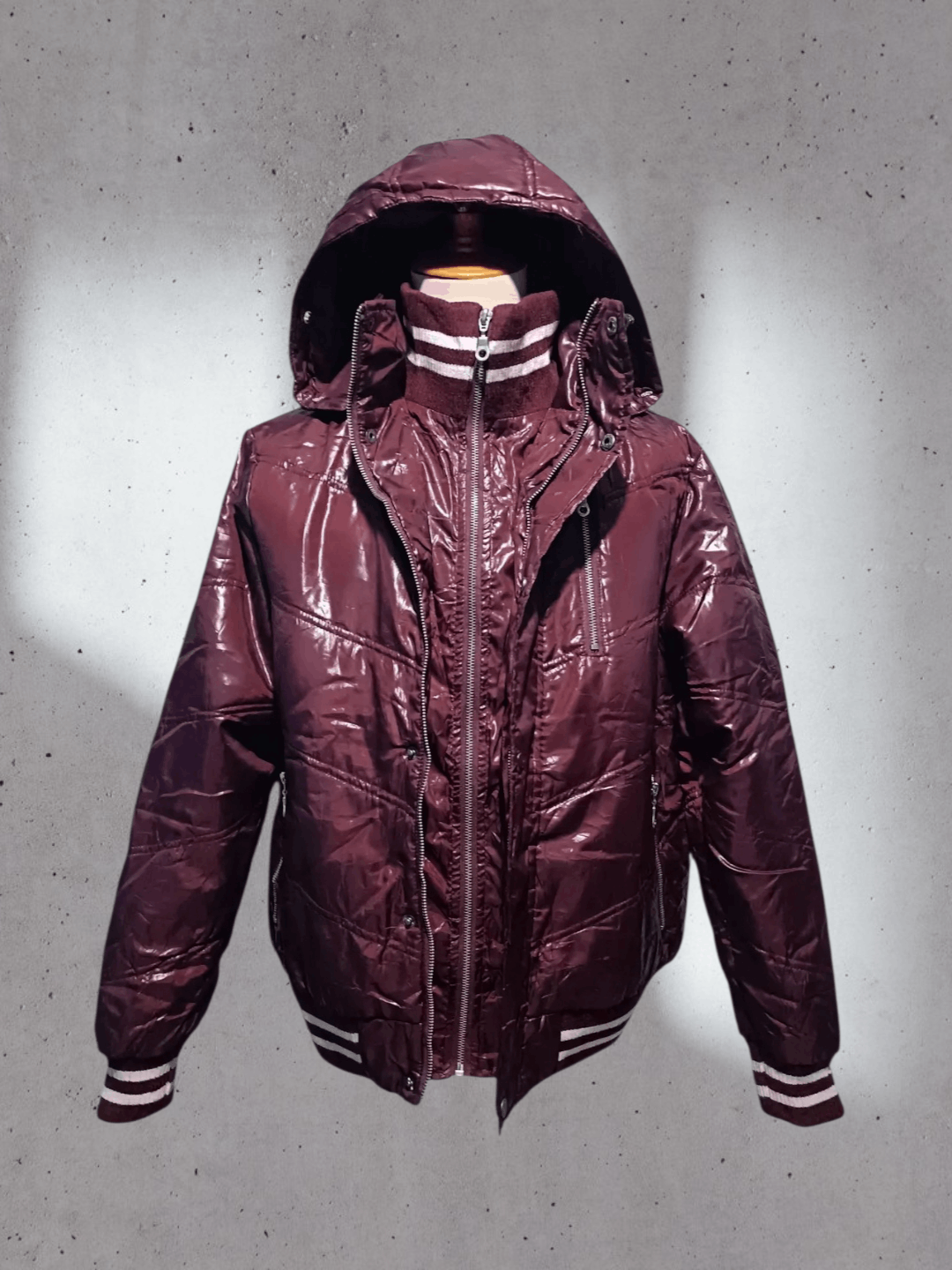 Japanese Brand Nylaus Double Layer Fur Puffer Down Jacket Size US L / EU 52-54 / 3 - 1 Thumbnail