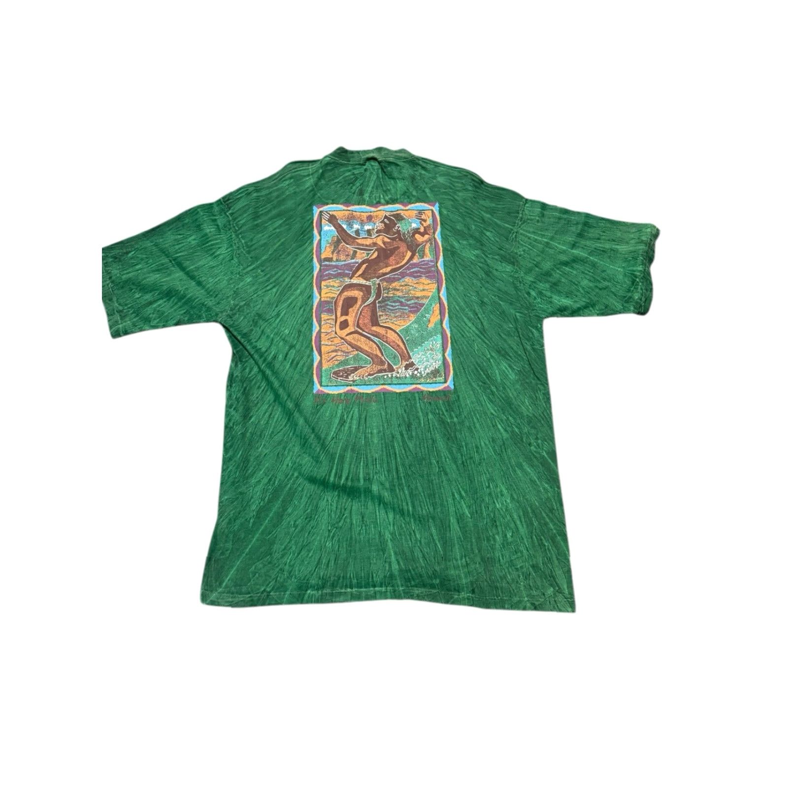 Vintage VINTAGE Crazy Shirts Hawaii Tie Dye T-Shirt Men XL Made In USA Shirt Mens Green USA Tie Dye Graphic Print 1990s Size US XL / EU 56 / 4 - 6 Thumbnail