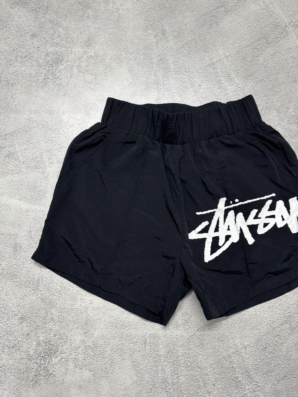 Stussy Vintage Y2k Stussy Big Logo Nylon Shorts Size 27" / US 4 / IT 40 - 6 Thumbnail
