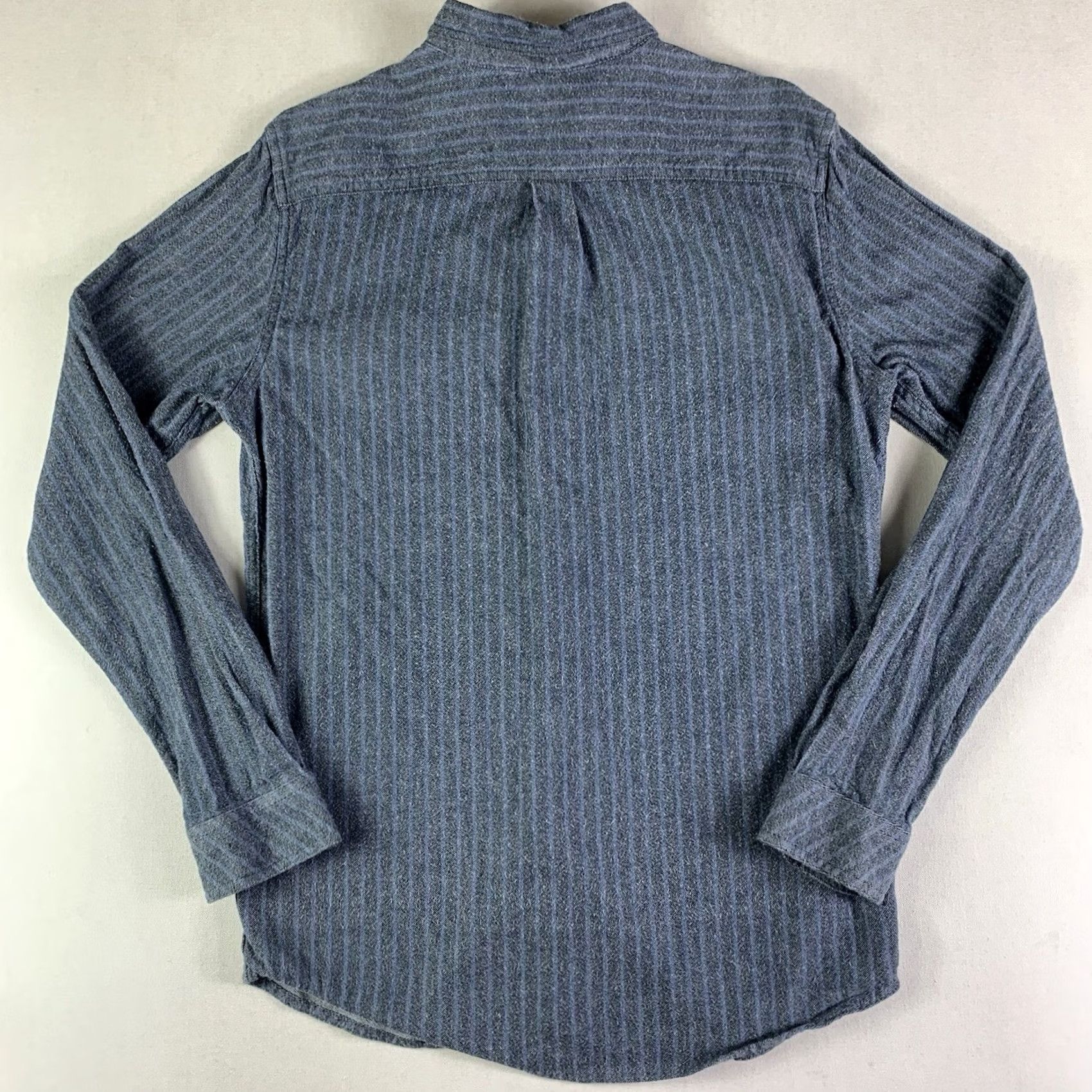 O'Neill O'Neill Flannel Shirt Mens Medium Blue Striped Long Sleeve Button-Up Button-Front Collar Spread 100% Cotton Heavyweight Regular Size US M / EU 48-50 / 2 - 6 Thumbnail