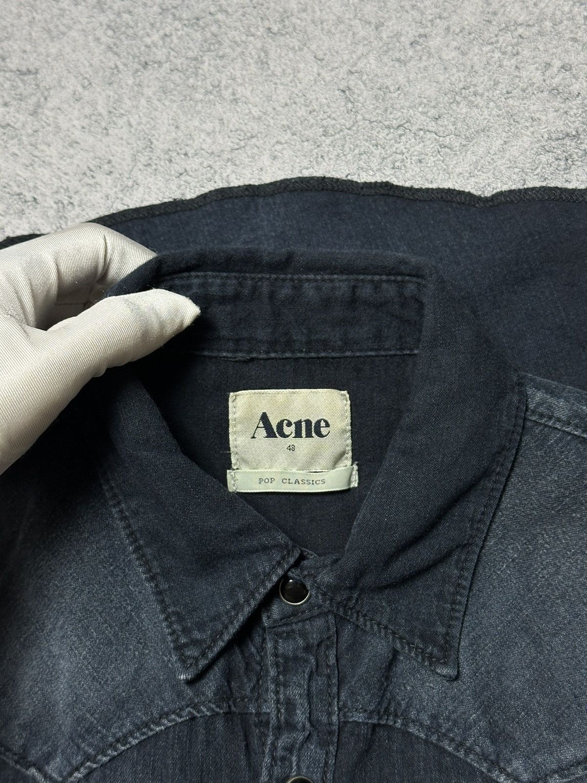 Acne Studios Acne Studios Pop Classics Western Denim Button-Up Shirt Size US M / EU 48-50 / 2 - 6 Thumbnail