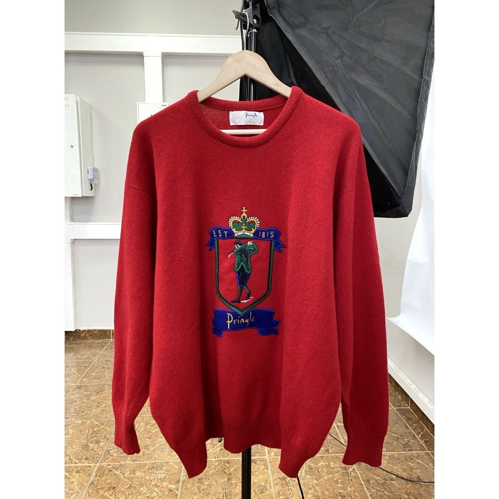 Pringle Of Scotland VINTAGE Pringle Sweater Golf Wool 90s Red XL Men Pullover Scotland Wool, 90s, Golf, Pringle of Scotland Mens XL Red Sweater Size US XL / EU 56 / 4 - 2 Thumbnail