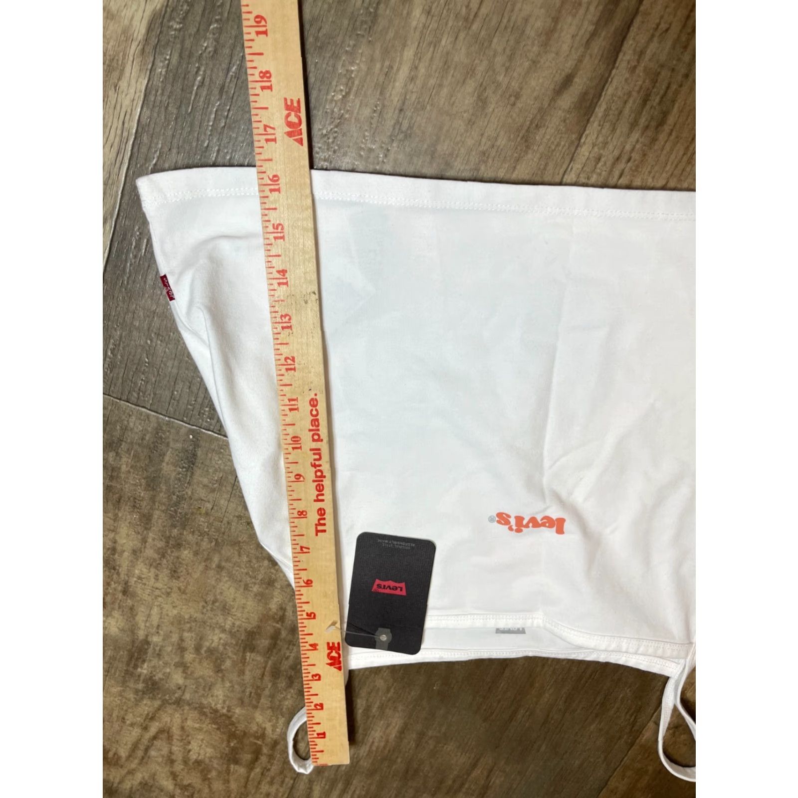 Levi's Levi's Crop Top Womens L White Spell Out Logo Flower Shirt Tank Top L White Women's Crop Top Size L / US 10 / IT 46 - 2 Thumbnail