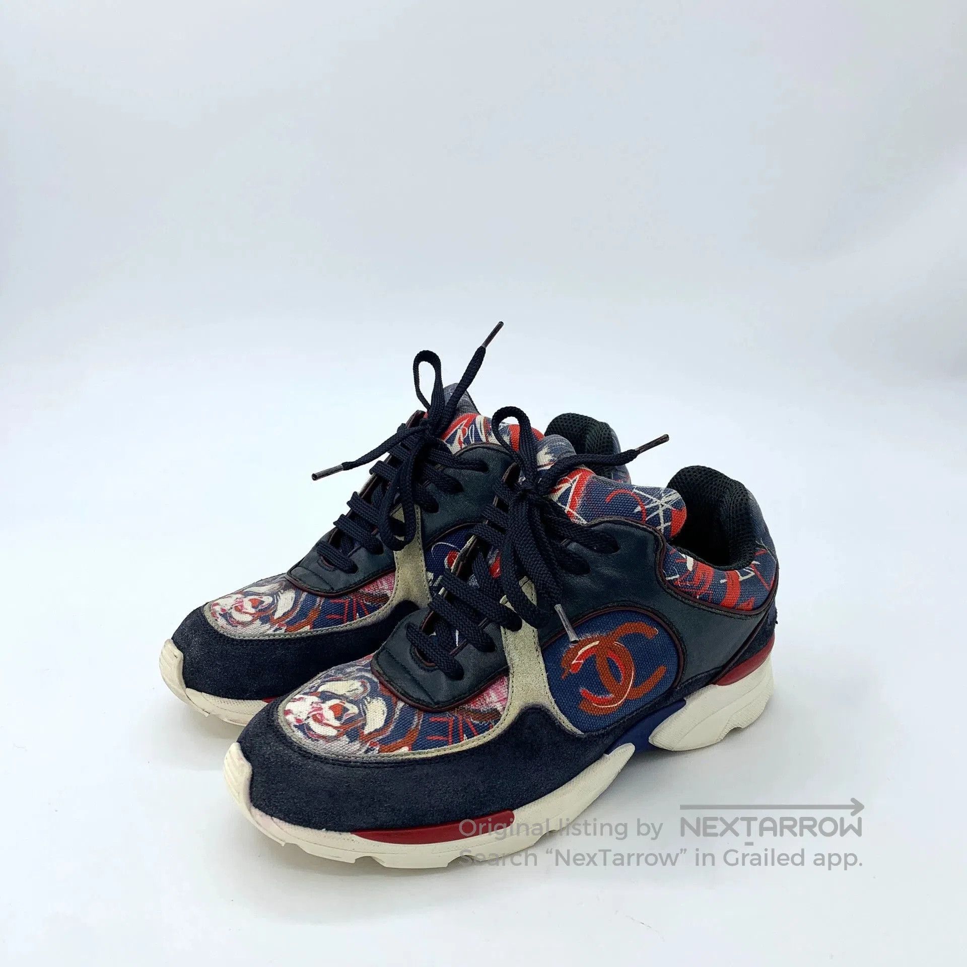 Chanel Chanel Colorblock Graffiti Casual Sneakers. Size US 6 / EU 39 - 1 Thumbnail