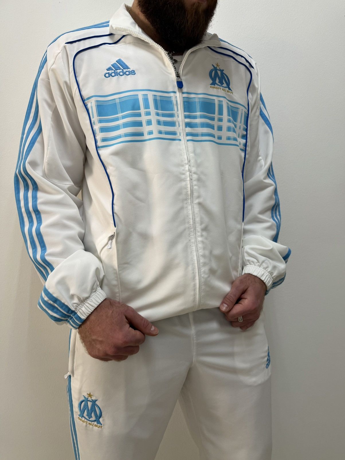 Adidas VINTAGE Adidas Olympique Marseille Tracksuit Football Soccer Size US L / EU 52-54 / 3 - 2 Thumbnail