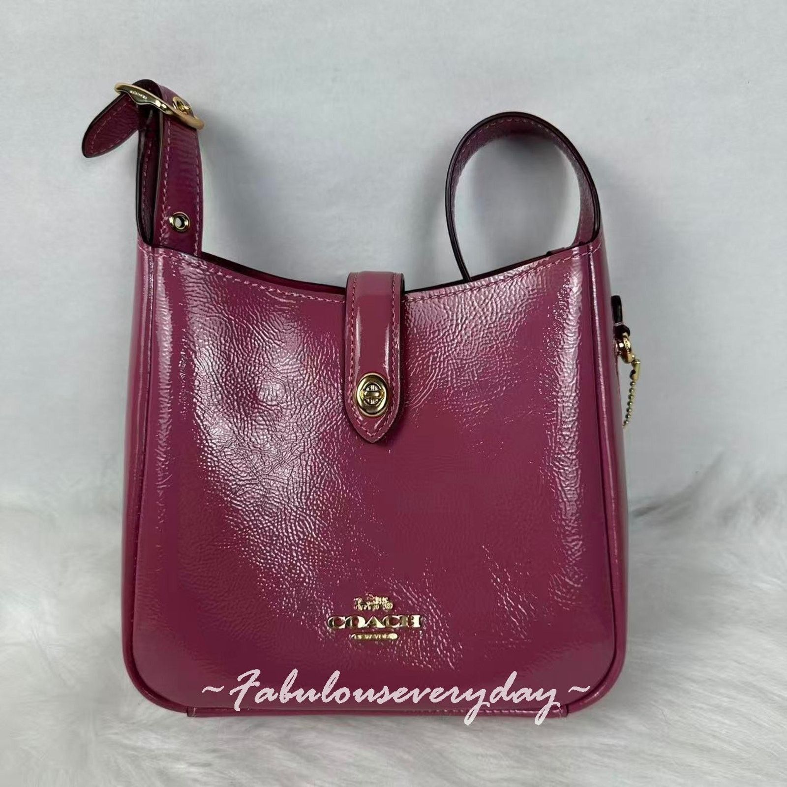 Coach COACH Hadley Mini Crossbody Bag Shoulder Leather/Gold/Azelia Size ONE SIZE - 1 Thumbnail