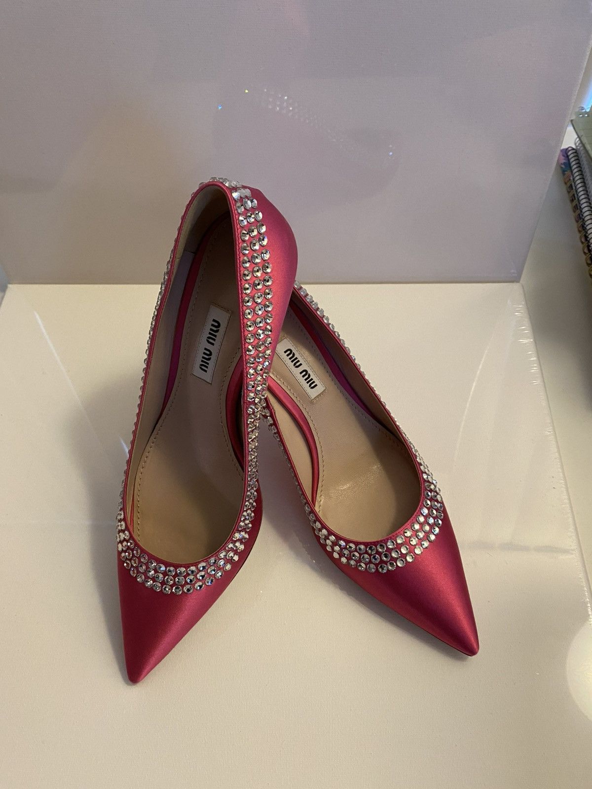Miu Miu Miu Miu Pink Heels Size US 5 / IT 35 - 2 Thumbnail