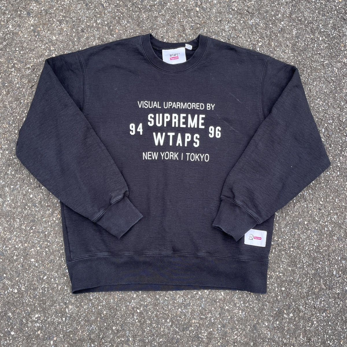 Streetwear × Supreme × Wtaps Supreme WTAPS Crewneck Black