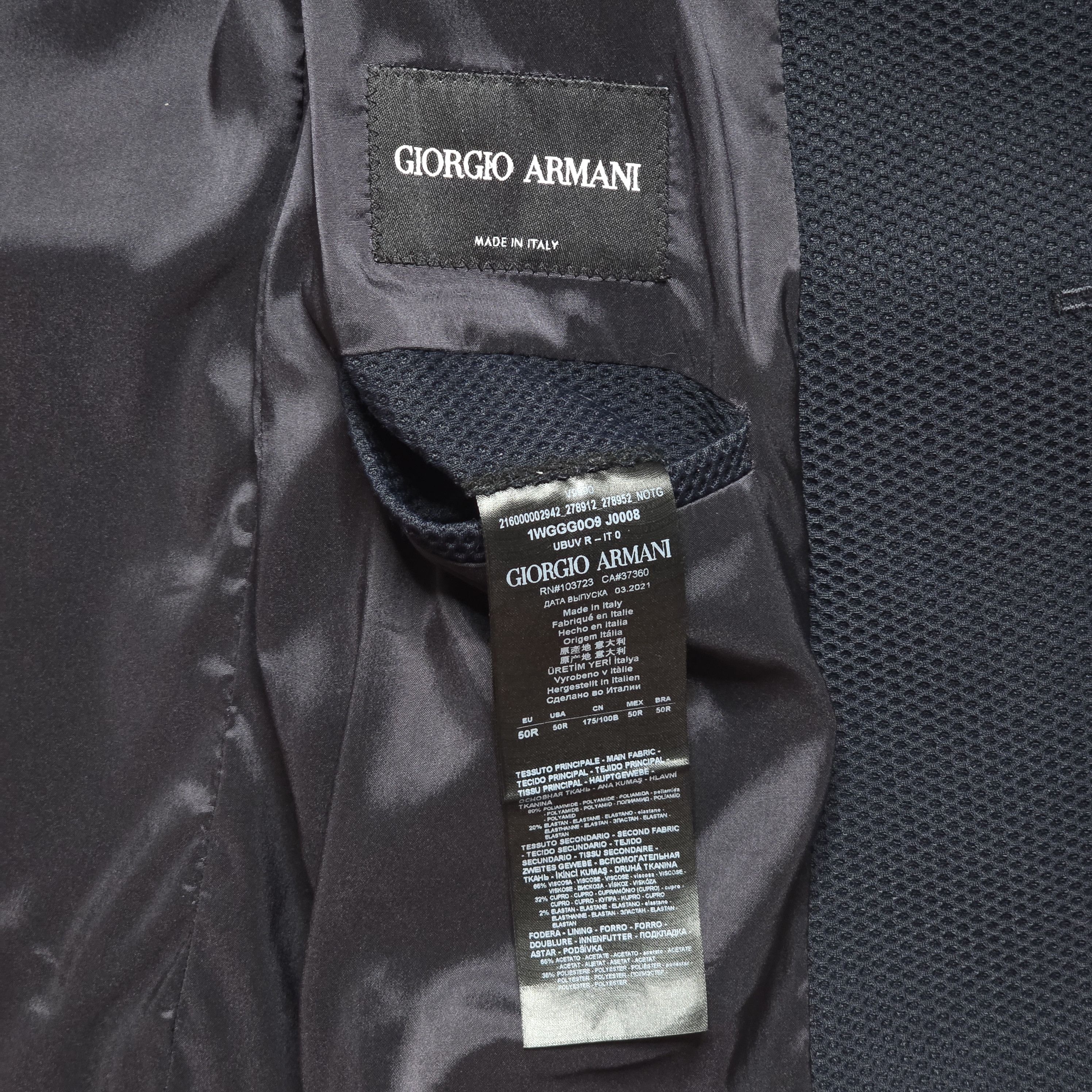 Giorgio Armani Giorgio Armani - Stand Collar Jacket - Navy Size US M / EU 48-50 / 2 - 6 Thumbnail