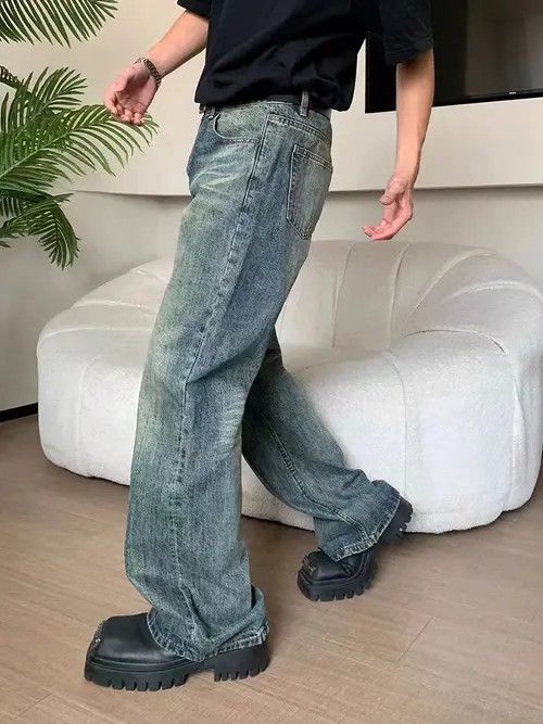 VIBE Doing old casual vintage loose washed micro flare jeans Size US 30 / EU 46 - 5 Thumbnail