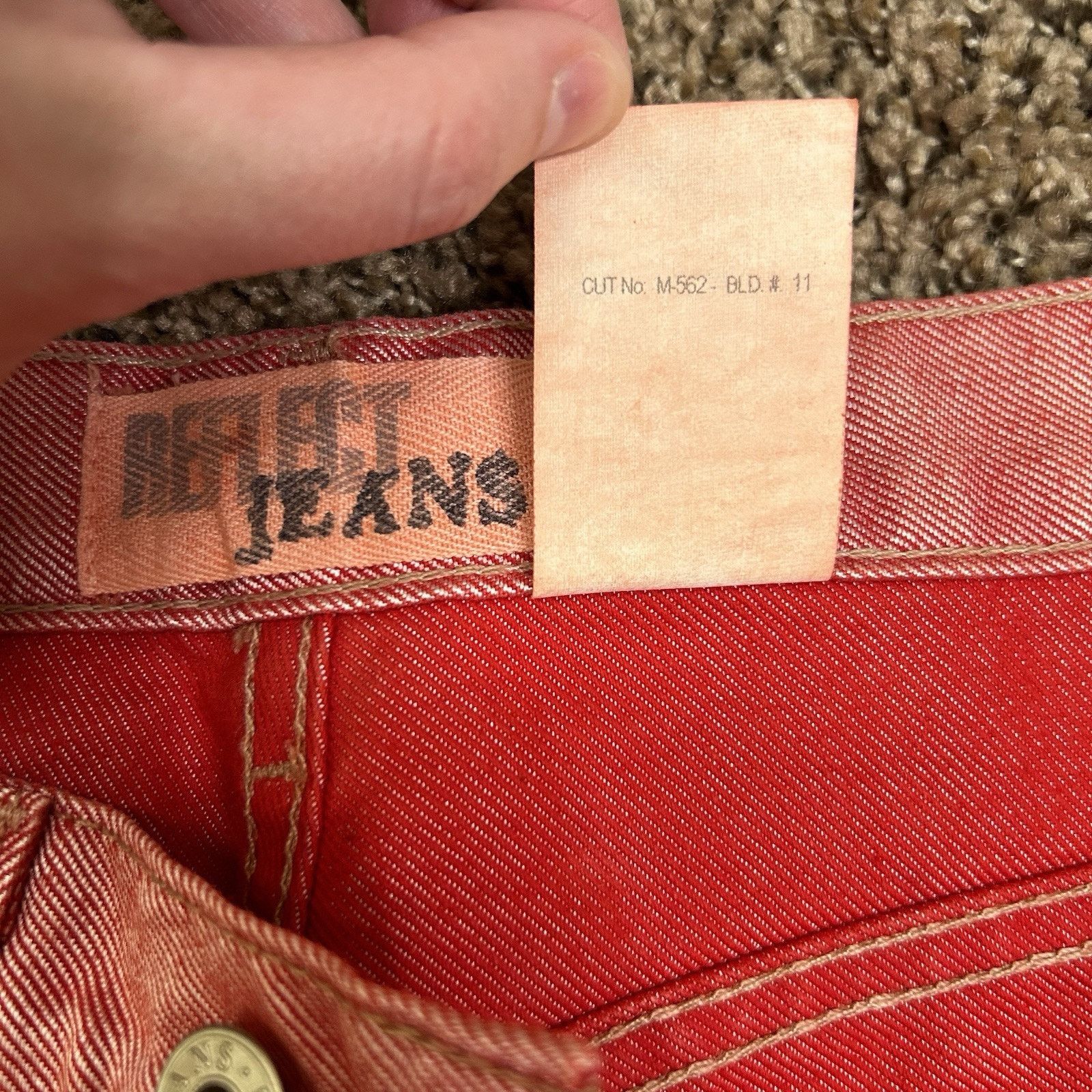 Other Vintage Reflect Jeans Red/Pink Metallic Womens Size 6 Size 28" / US 6 / IT 42 - 4 Thumbnail