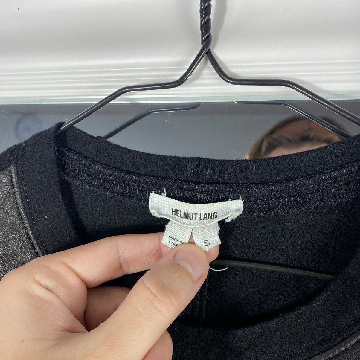 Helmut Lang HELMUT LANG LEATHER AND WOOL SWEATSHIRT Size US S / EU 44-46 / 1 - 5 Thumbnail