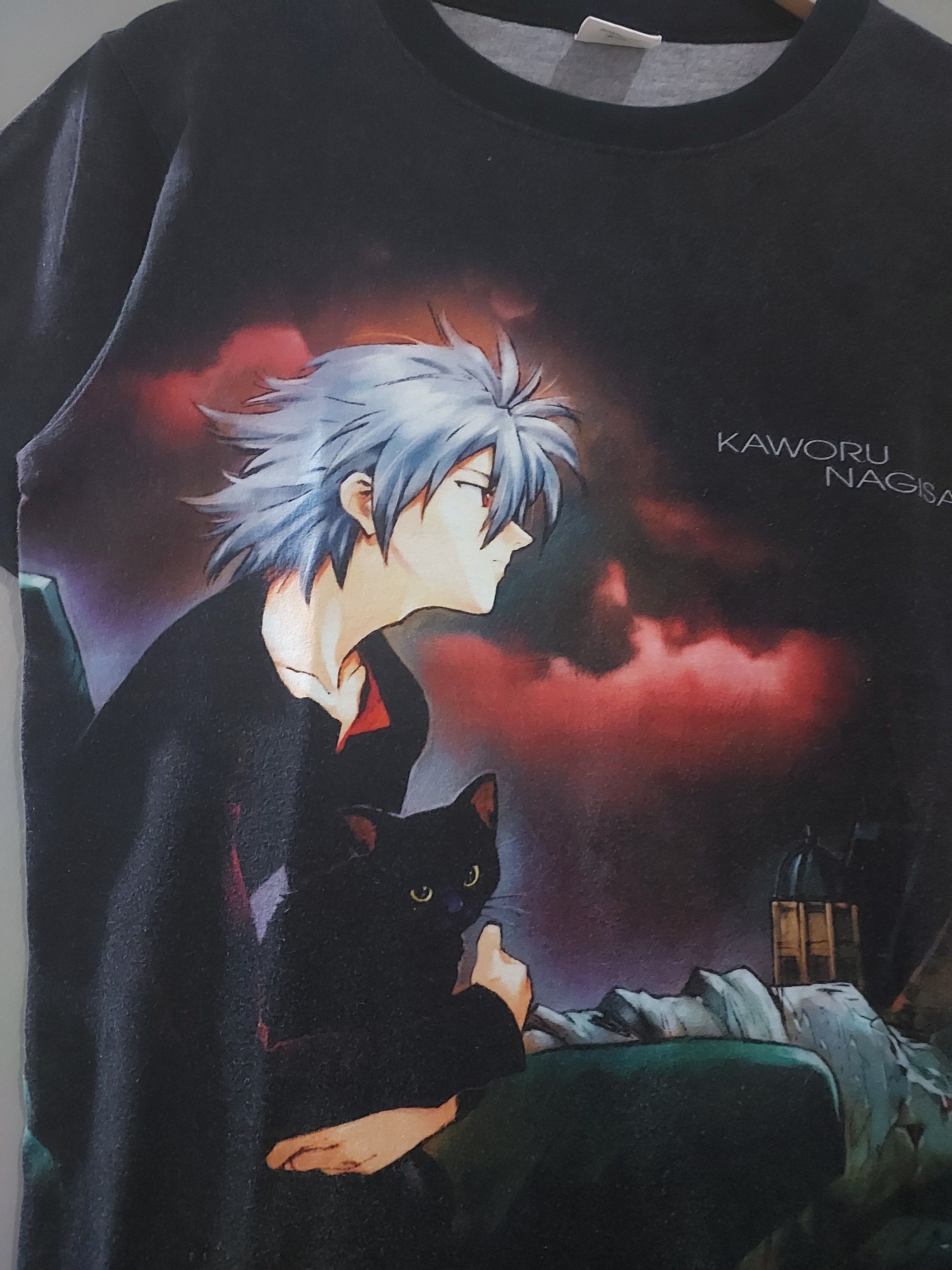 Anime VINTAGE EVANGELION KAWORU NAGISA TSHIRT Size US M / EU 48-50 / 2 - 3 Thumbnail