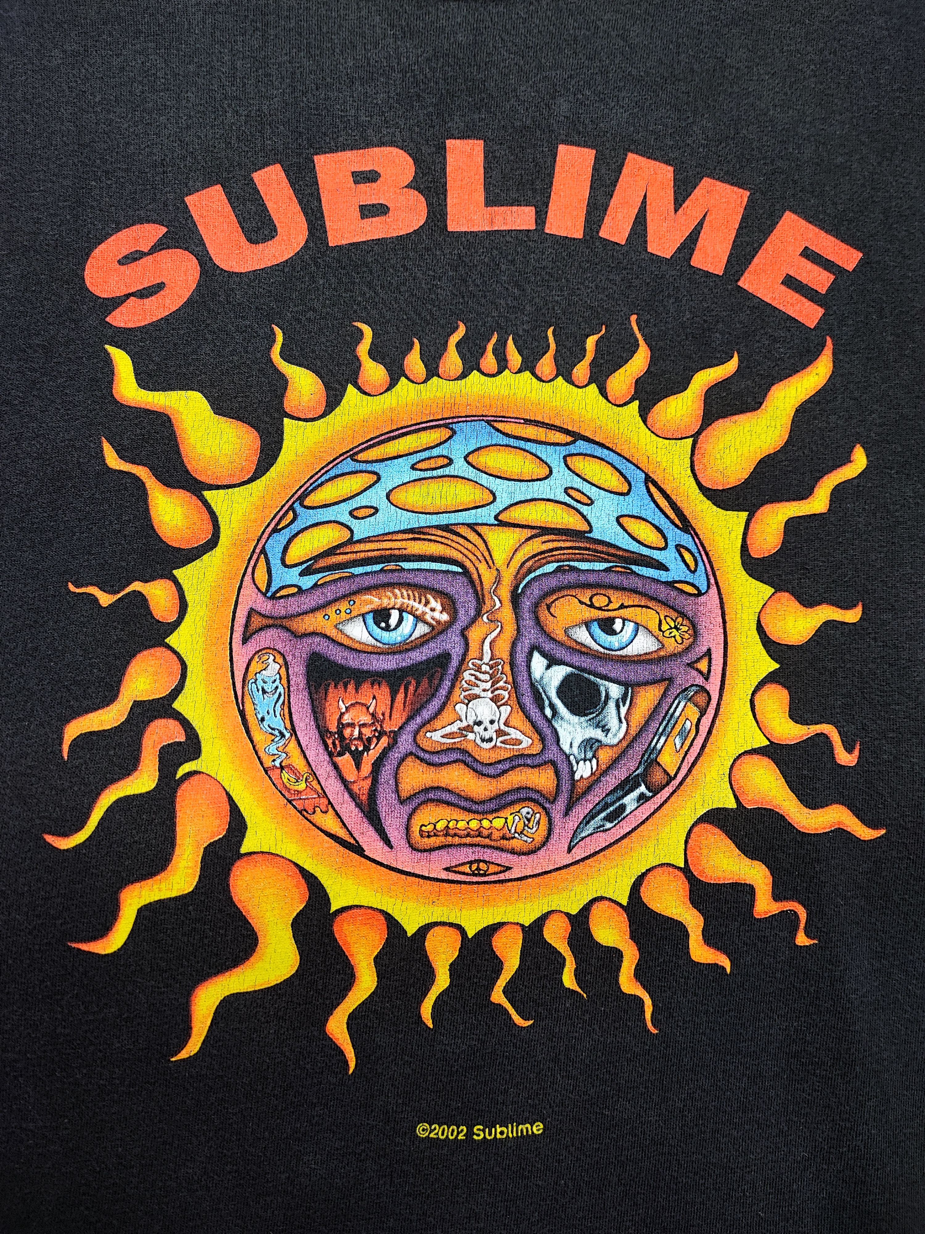 image of Band Tees x Sublime Sun Shirt Vintage Y2K Skunk Lbc in Black, Men's (Size Medium)