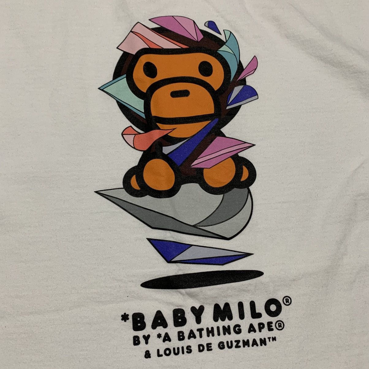 Bape Bape Medium Louis De Guzman Baby Milo White Tee Bathing Ape Size US M / EU 48-50 / 2 - 3 Thumbnail