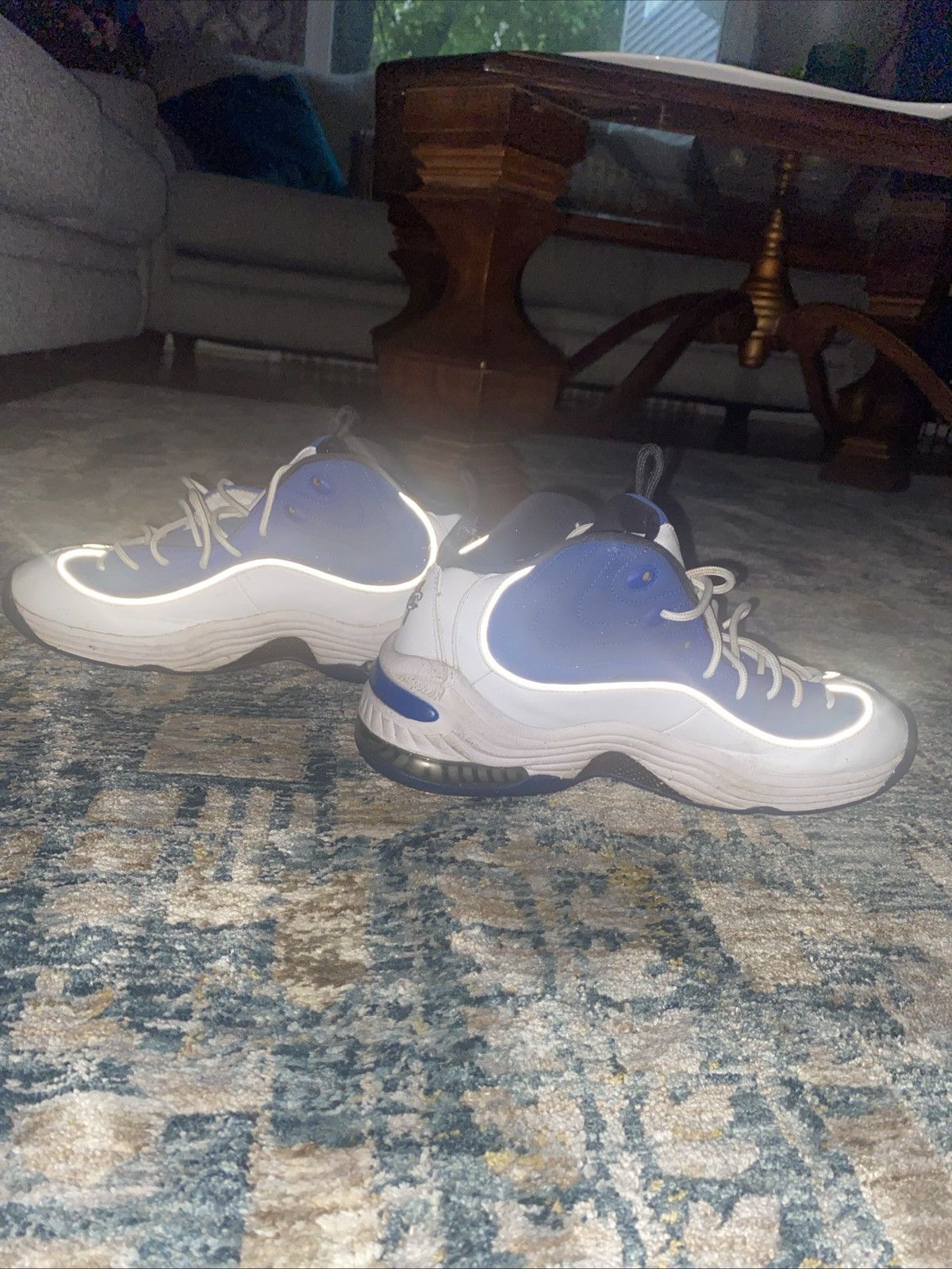 Nike Royal blue and white retro Penny Hardaway sneakers Size US 10.5 / EU 43-44 - 2 Thumbnail