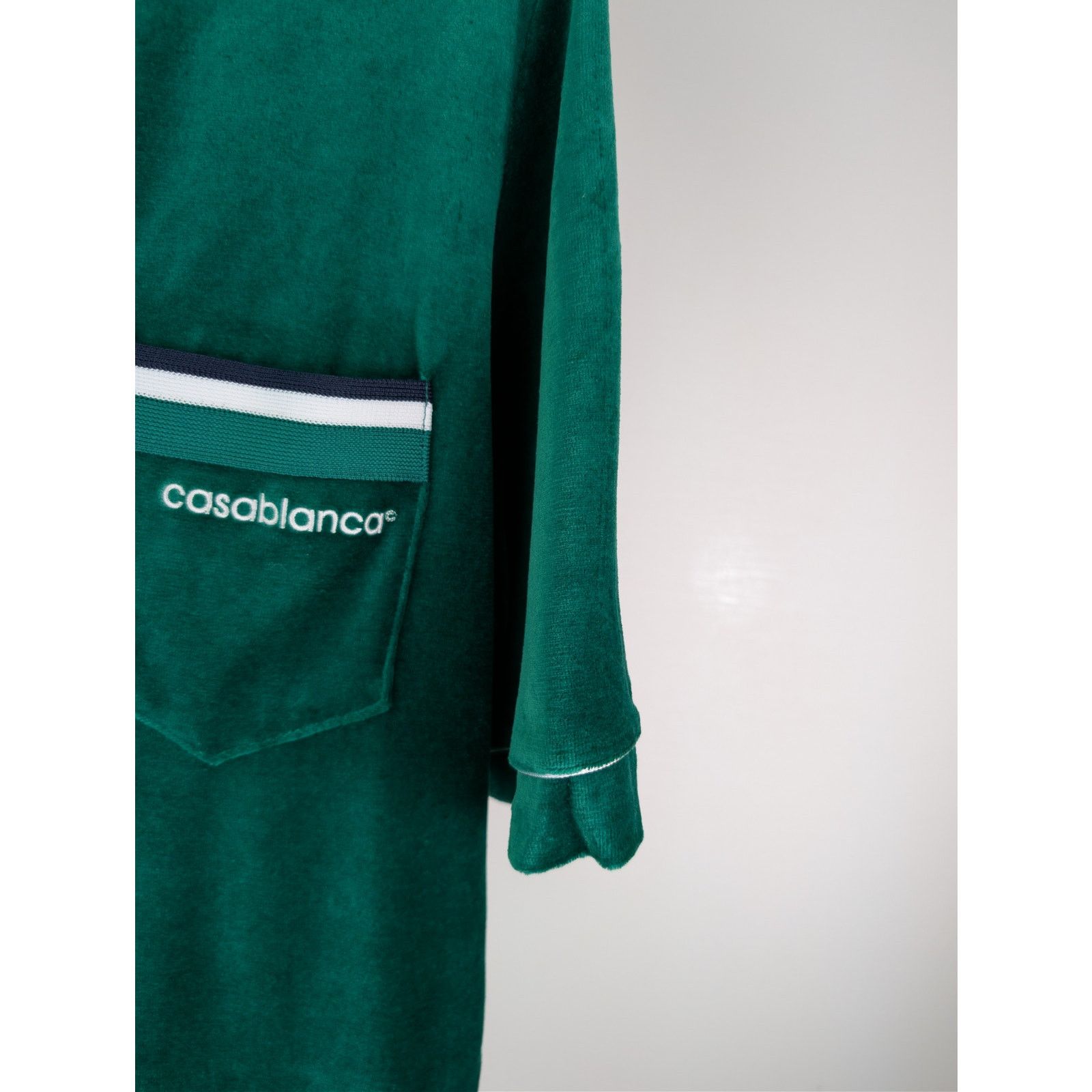 Casablanca o1rshd1 CC20 Men's Short Sleeved Velour Shirt in Evergreen Size US S / EU 44-46 / 1 - 5 Thumbnail