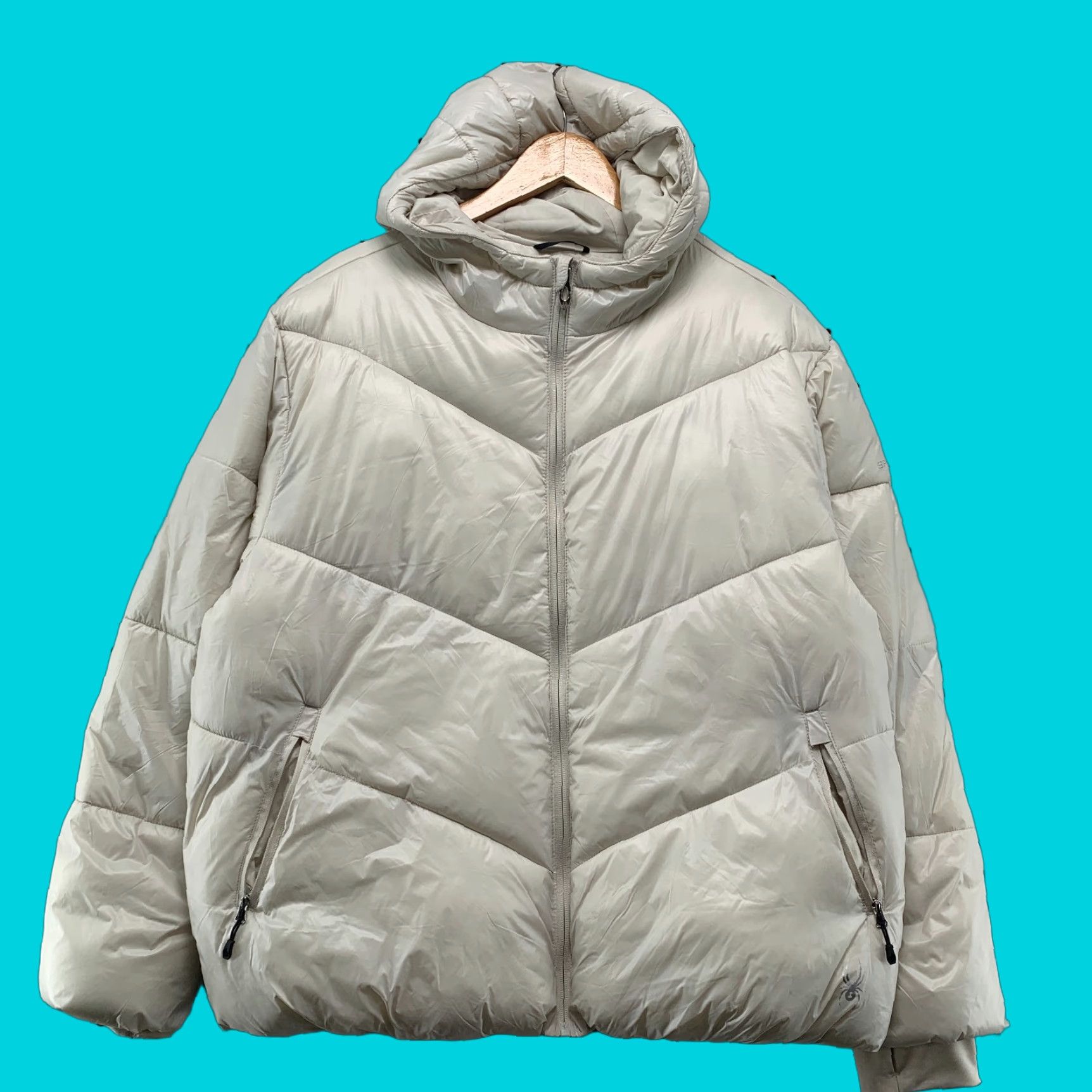 Spyder Spyder Jacket Puffer Hooded Womens L Ivory Lightweight Warm NWT 23.5x26 - NEW, Regular, Size L, Ironed? Size L / US 10 / IT 46 - 1 Thumbnail