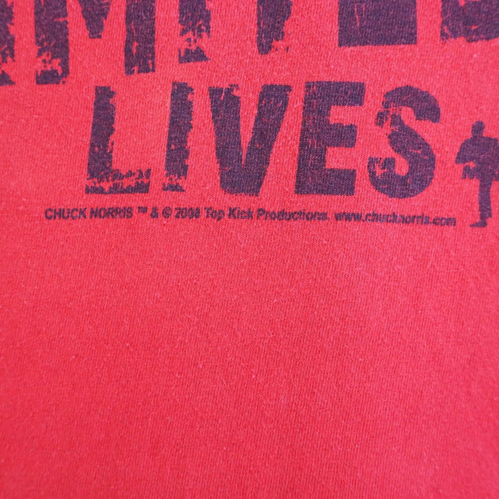 Alstyle Chuck Norris 2008 Shirt XL y2k Red Gamer Vtg Size US XL / EU 56 / 4 - 6 Thumbnail