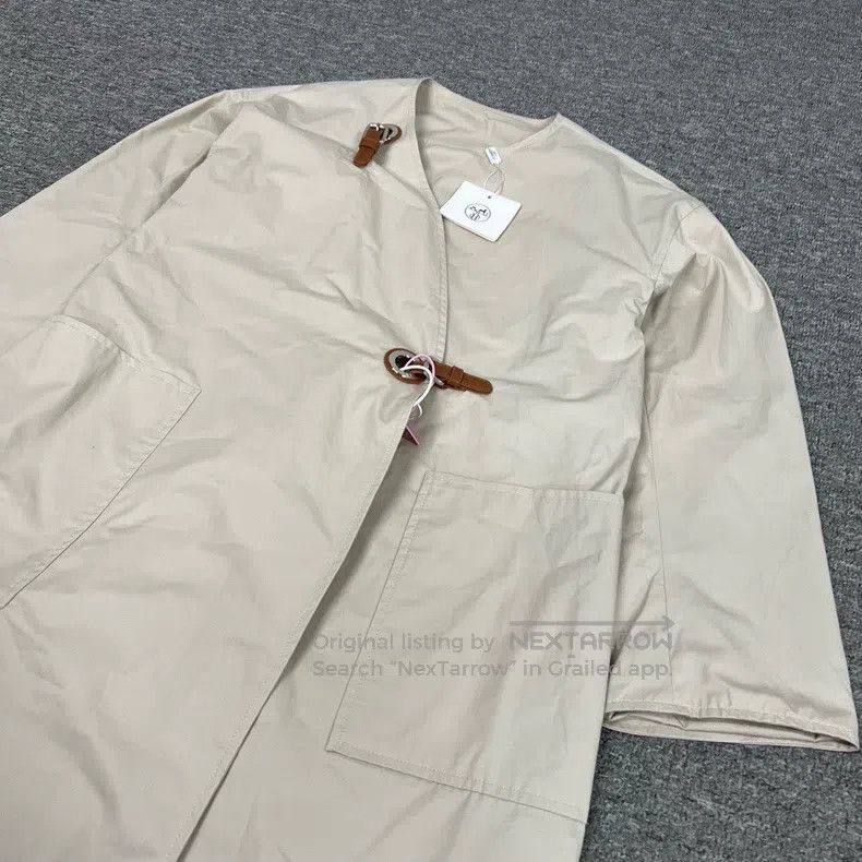 Hermes Hermes Beige canvas coat, windbreaker jacket Size S / US 4 / IT 40 - 3 Thumbnail