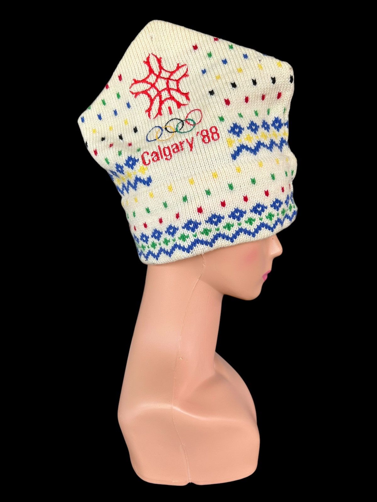 Japanese Brand × Kapital × Vintage Olympic Vintage Calgary 88' Distressed Knitt Beanie hats wol Size ONE SIZE - 2 Thumbnail