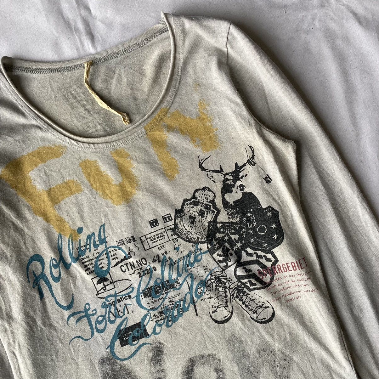 Beauty Beast × Hysteric Glamour × Japanese Brand Y2K Grunge Distressed Fun Now Abstract Long Sleeve Tees Size US M / EU 48-50 / 2 - 4 Thumbnail