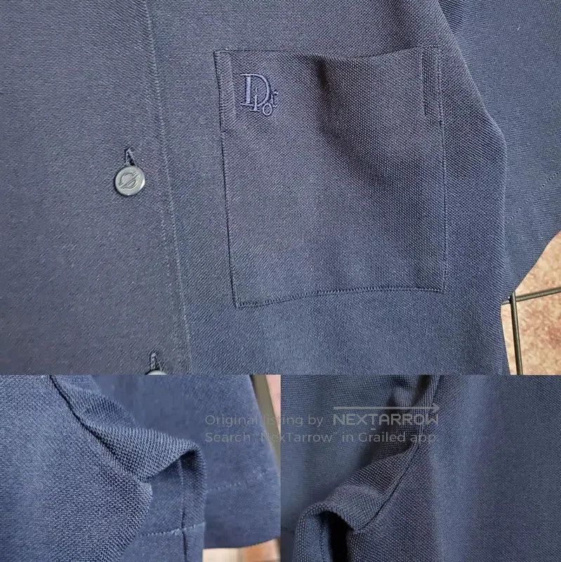 Dior Dior Summer Navy Cotton Blend Embroidered Shirt . Size S / US 4 / IT 40 - 8 Thumbnail