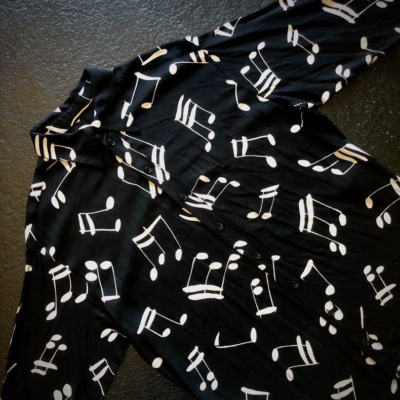 Saint Laurent Paris Saint Laurent Paris Saint Laurent Music Note Long Shirt Dr Size US M / EU 48-50 / 2 - 1 Thumbnail