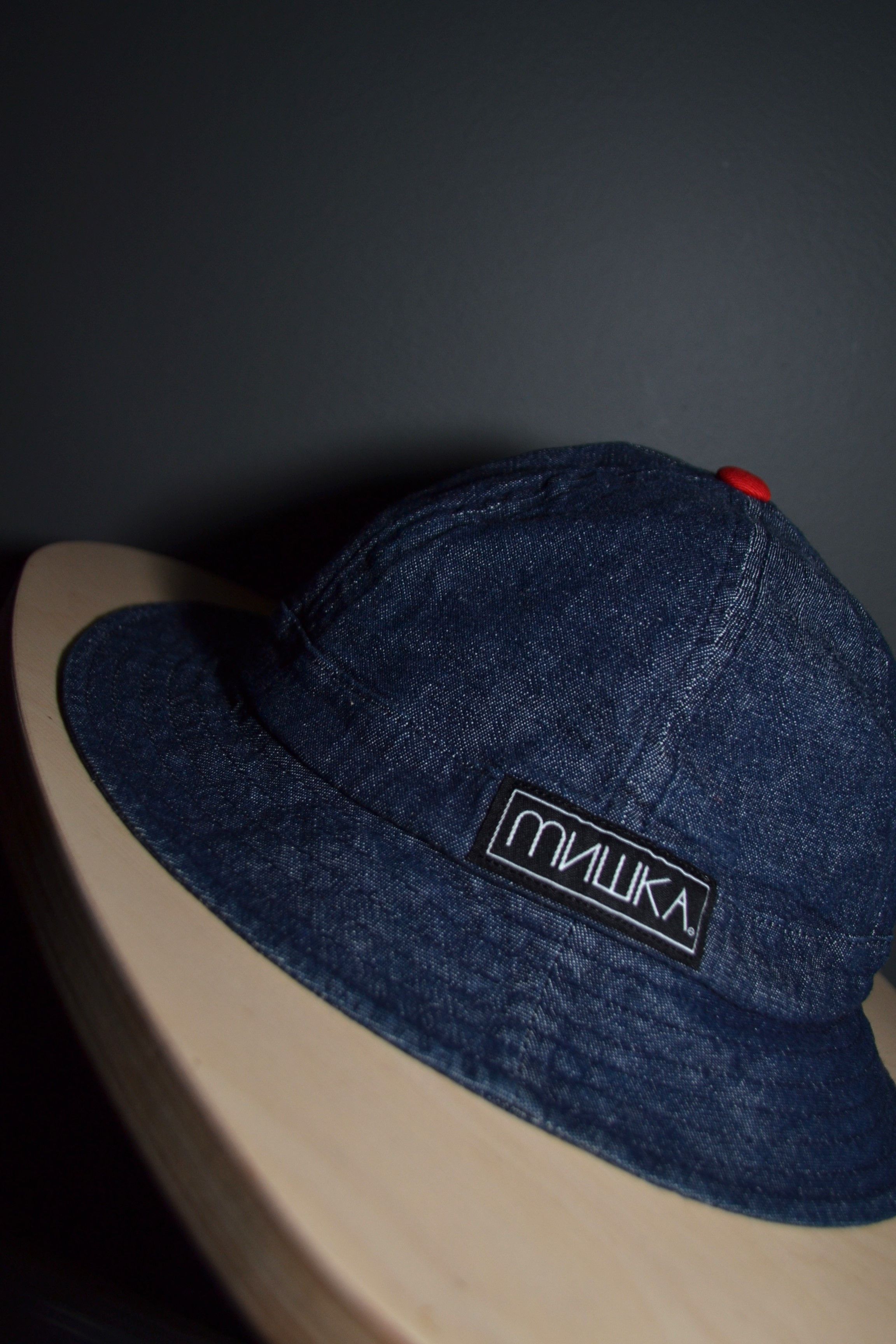 Mishka Mishka Мишка Denim Bucket Hat Logo Size ONE SIZE - 1 Thumbnail