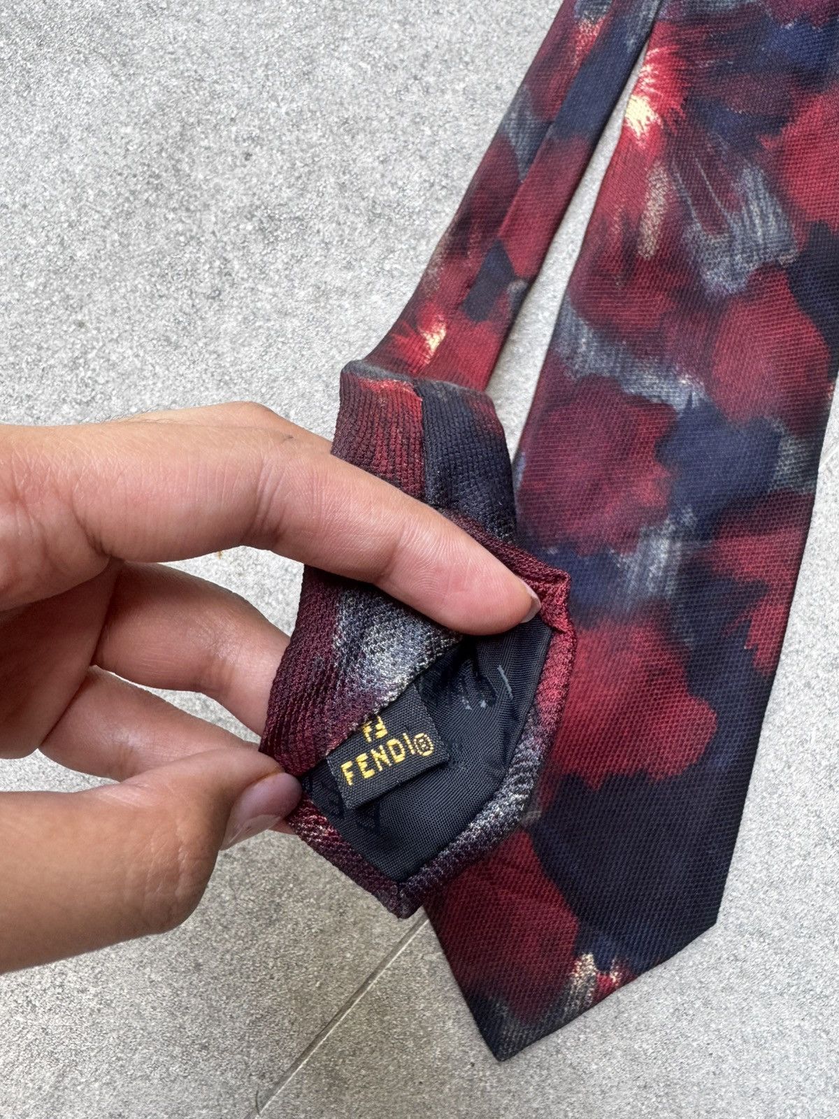 Fendi Fendi Cravatte Hand Made 100% Silk Neck Tie Made In Italy Size ONE SIZE - 2 Thumbnail
