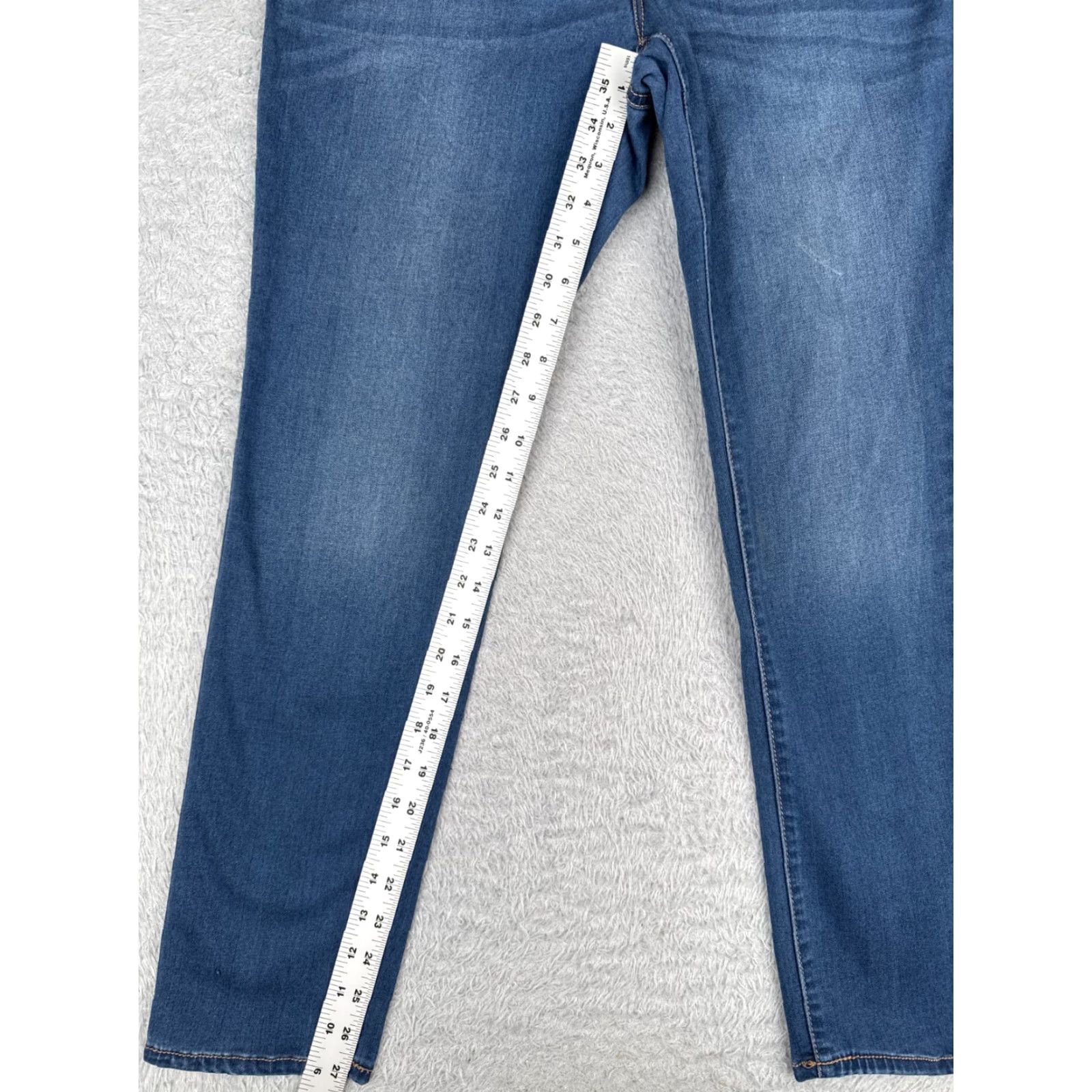 Faded Glory VINTAGE Faded Glory Jeans Women 12P Blue Skinny Mid Rise Zip 30x28 Denim Cotton Blend 5-Pocket Design Regular Womens Jeans Size 34" / US 12 / IT 48 - 7 Thumbnail