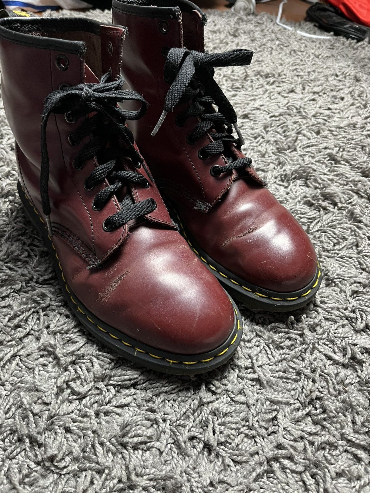 Dr. Martens Dr. Martens 1460 Smooth Leather Boots | Cherry Red | US 8M Size US 9 / EU 42 - 6 Thumbnail
