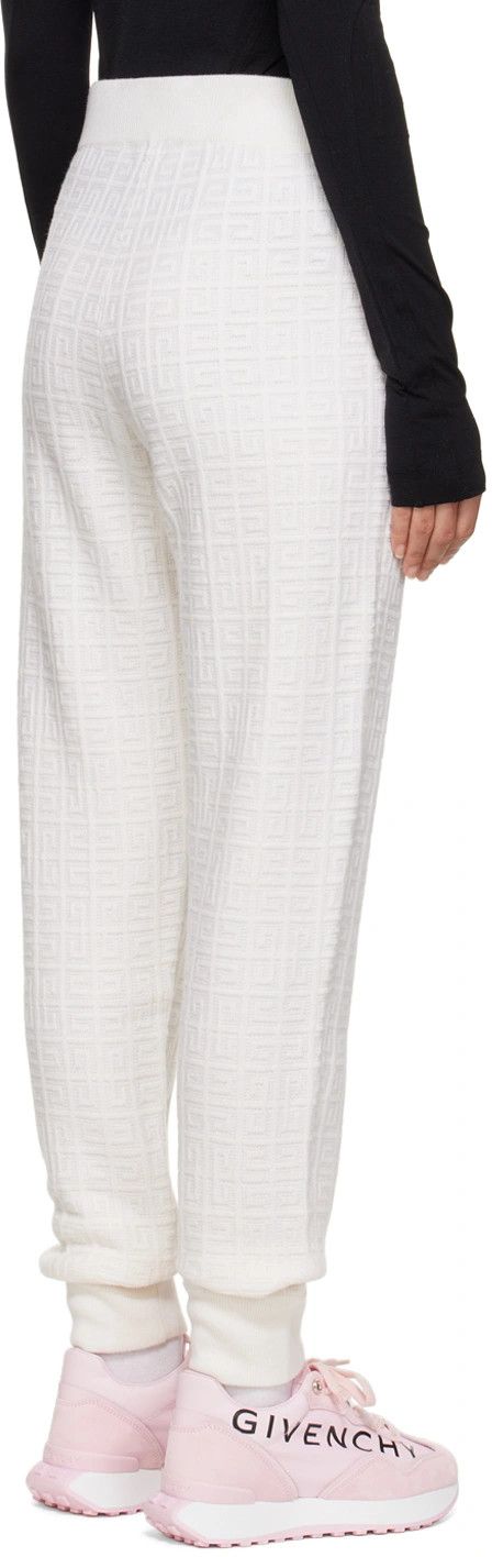 Givenchy o1srvl11e0724 Monogram Lounge Pants in White Size 26" / US 2 / IT 38 - 4 Thumbnail