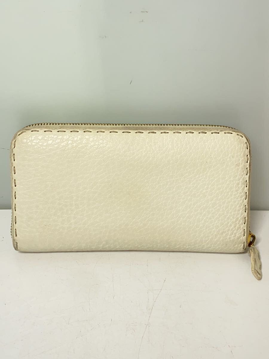Fendi Fendi Leather Round Zipper Long Wallet White Size ONE SIZE - 2 Thumbnail
