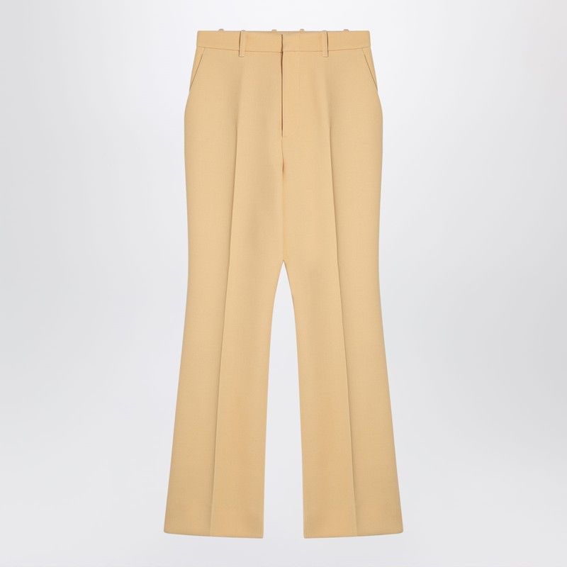 Gucci Gucci Cream Coloured Wool Crãªpe Trousers Size 26" / US 2 / IT 38 - 1 Thumbnail