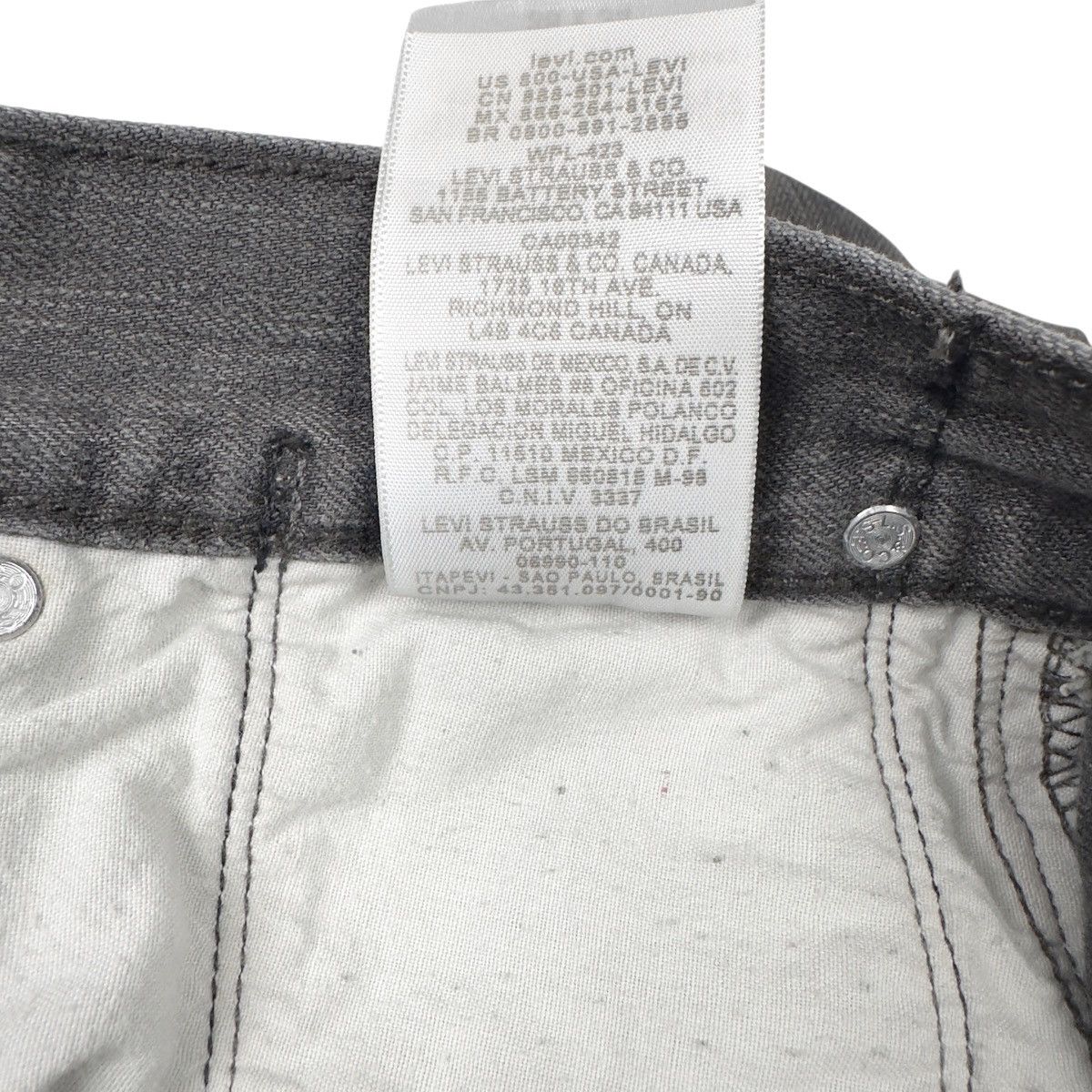 Levi's Levi's 514 Slim Straight Jeans Mens 36x34 Gray Wash Red Tab Size US 36 / EU 52 - 8 Thumbnail