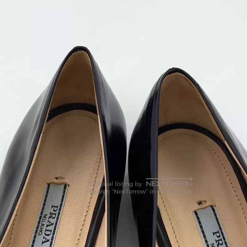 Prada Prada Black pointed bow casual flat shoes Size US 6.5 / IT 36.5 - 9 Thumbnail