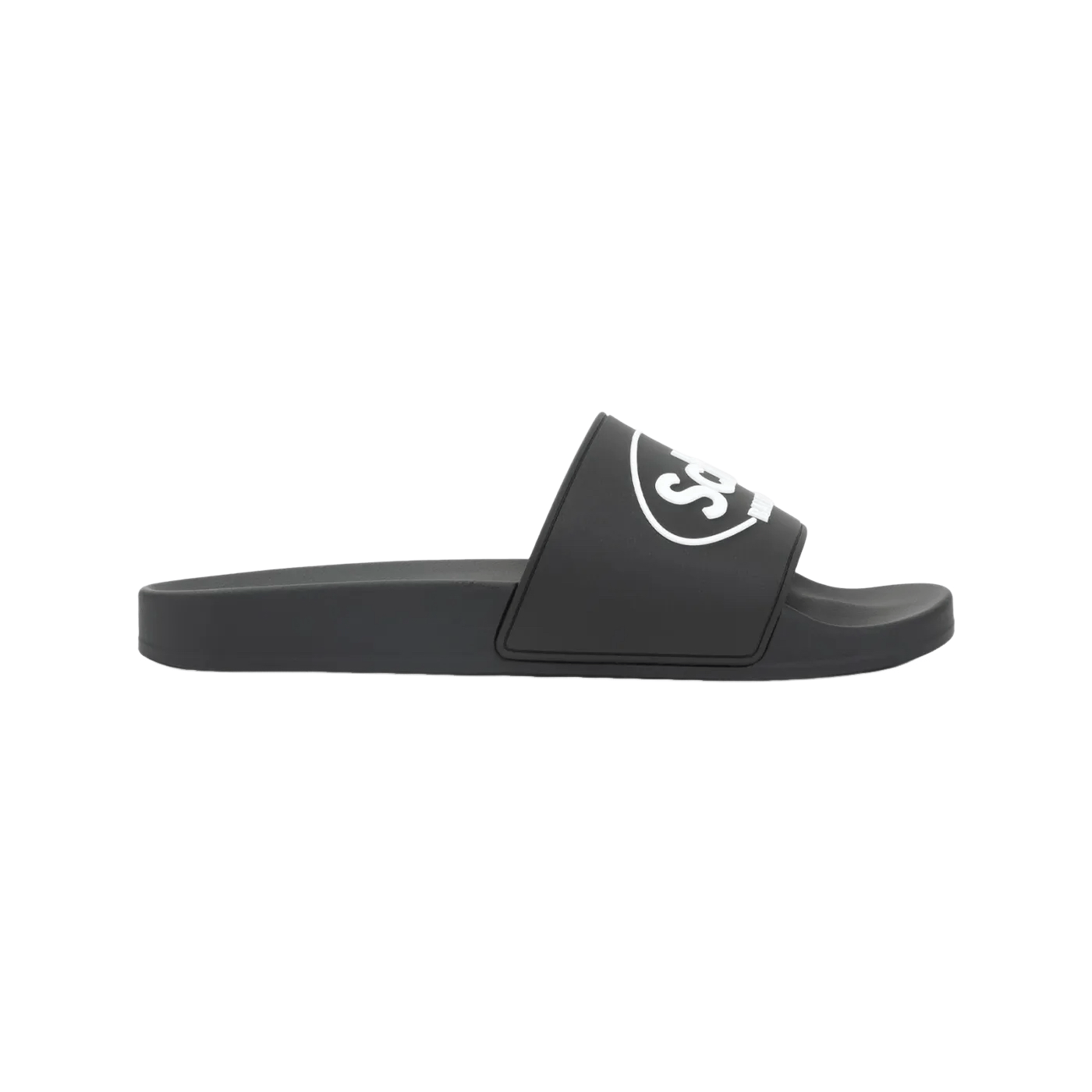 New BALENCIAGA slides (authentic) Balenciaga Rubber Logo Mens Pool Slide Sandals 40 Taupe  main image 4