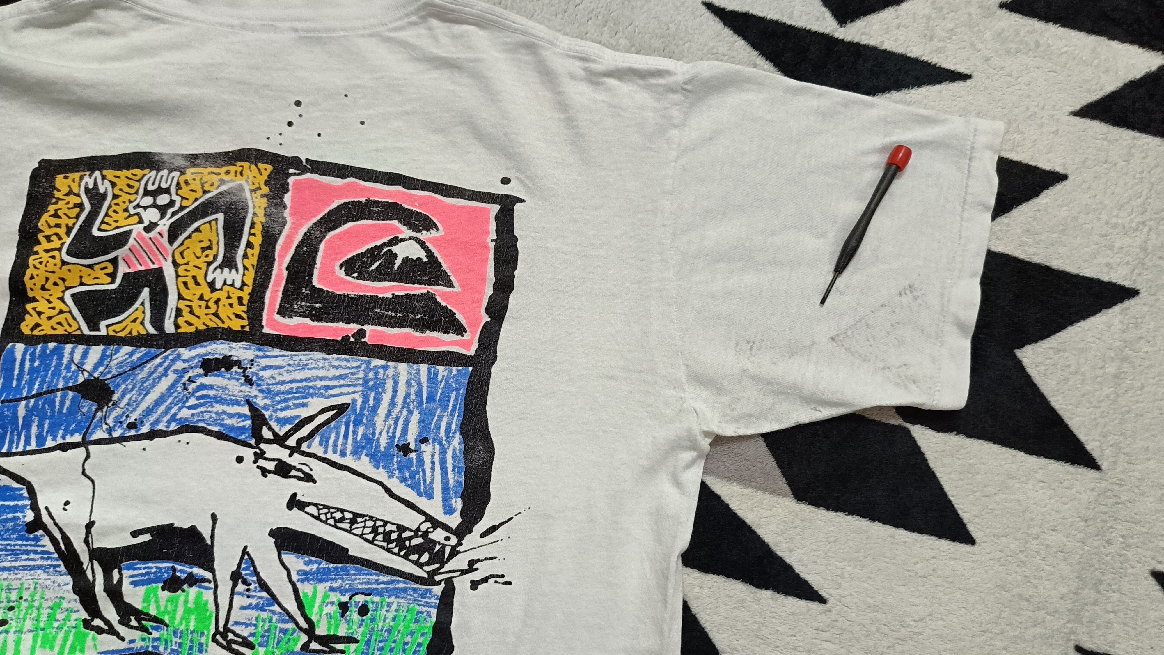Quiksilver × Vintage 🔥🔥 Rare Vintage 80s Quiksilver Surf Tee Size US L / EU 52-54 / 3 - 8 Thumbnail