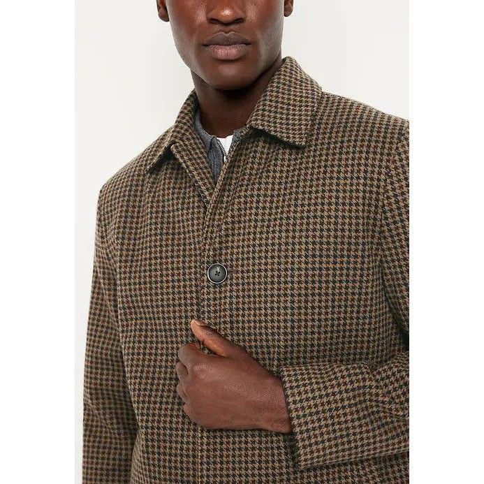Old Navy Old Navy Men's Brown Relaxed Houndstooth Topcoat Size XXL Size US XXL / EU 58 / 5 - 3 Thumbnail