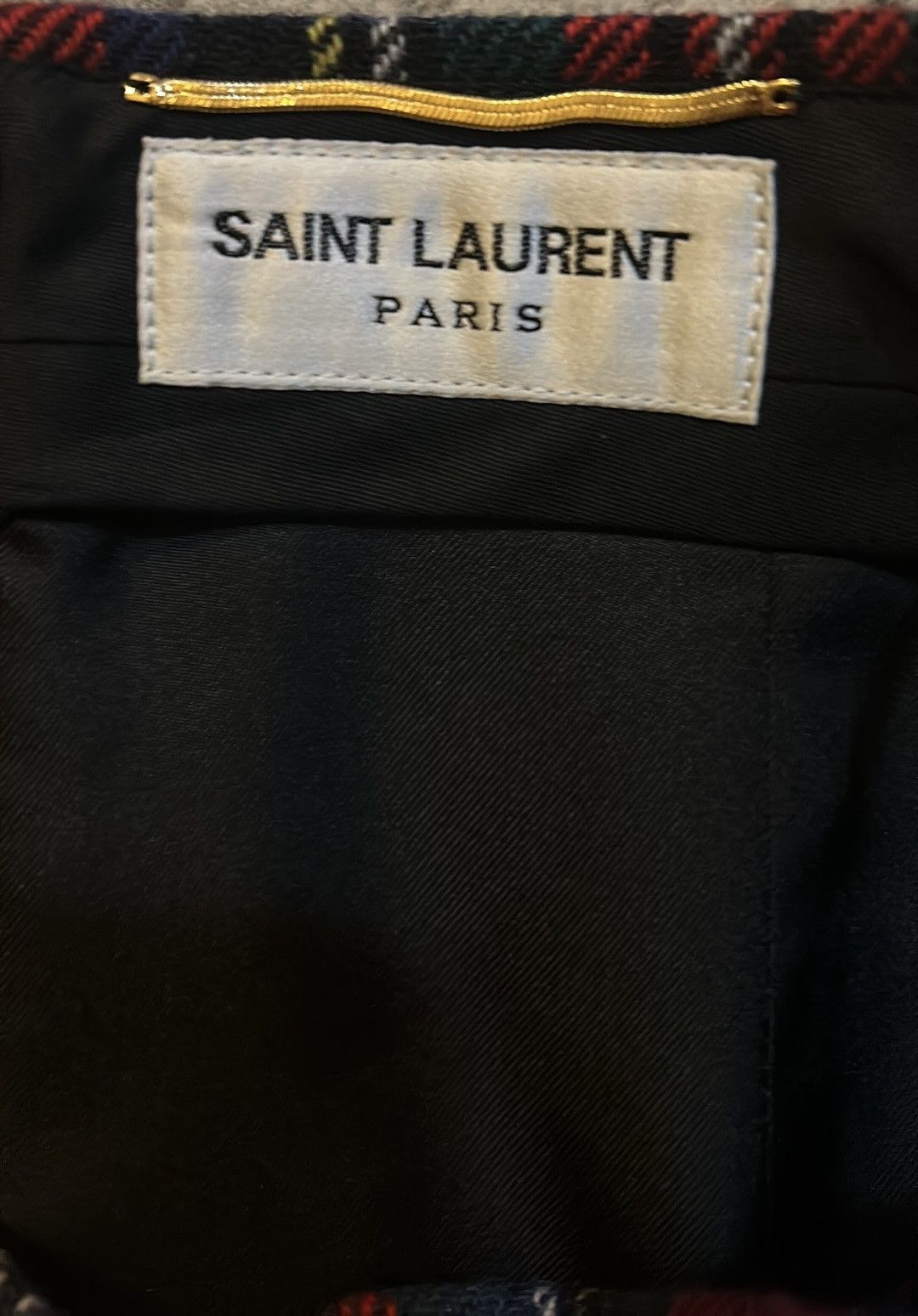 Saint Laurent Paris Saint Laurent Tartan-Check Pencil Skirt size FR 34 Size 25" / US 0 / IT 36 - 4 Thumbnail