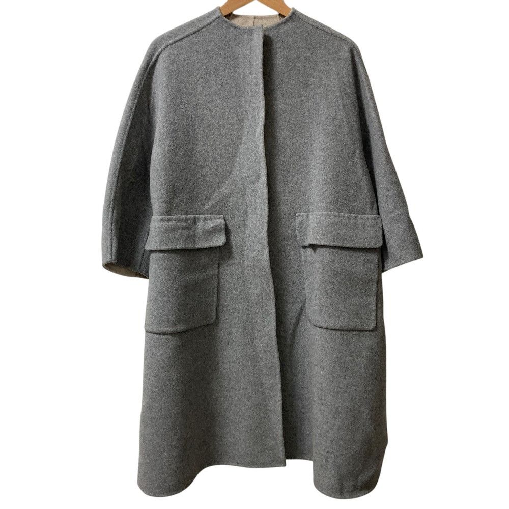 Other Other Drawer Wool Cashmere Long Collarless Coat Textile Outerwear 6525-299-0655 DUTY FREE for USA Size ONE SIZE - 1 Thumbnail