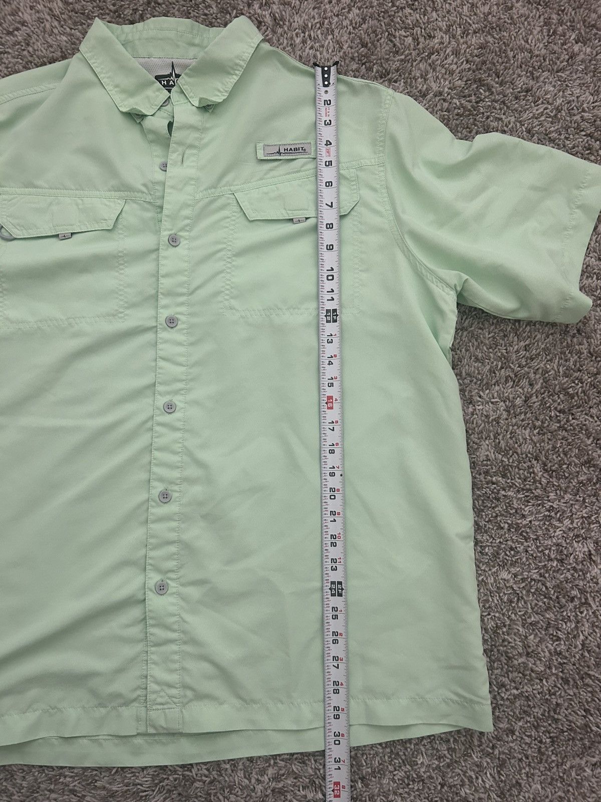 Other Habit Fishing Shirt Men's XL UPF 40+ Short Sleeve Button Up Size US XL / EU 56 / 4 - 4 Thumbnail