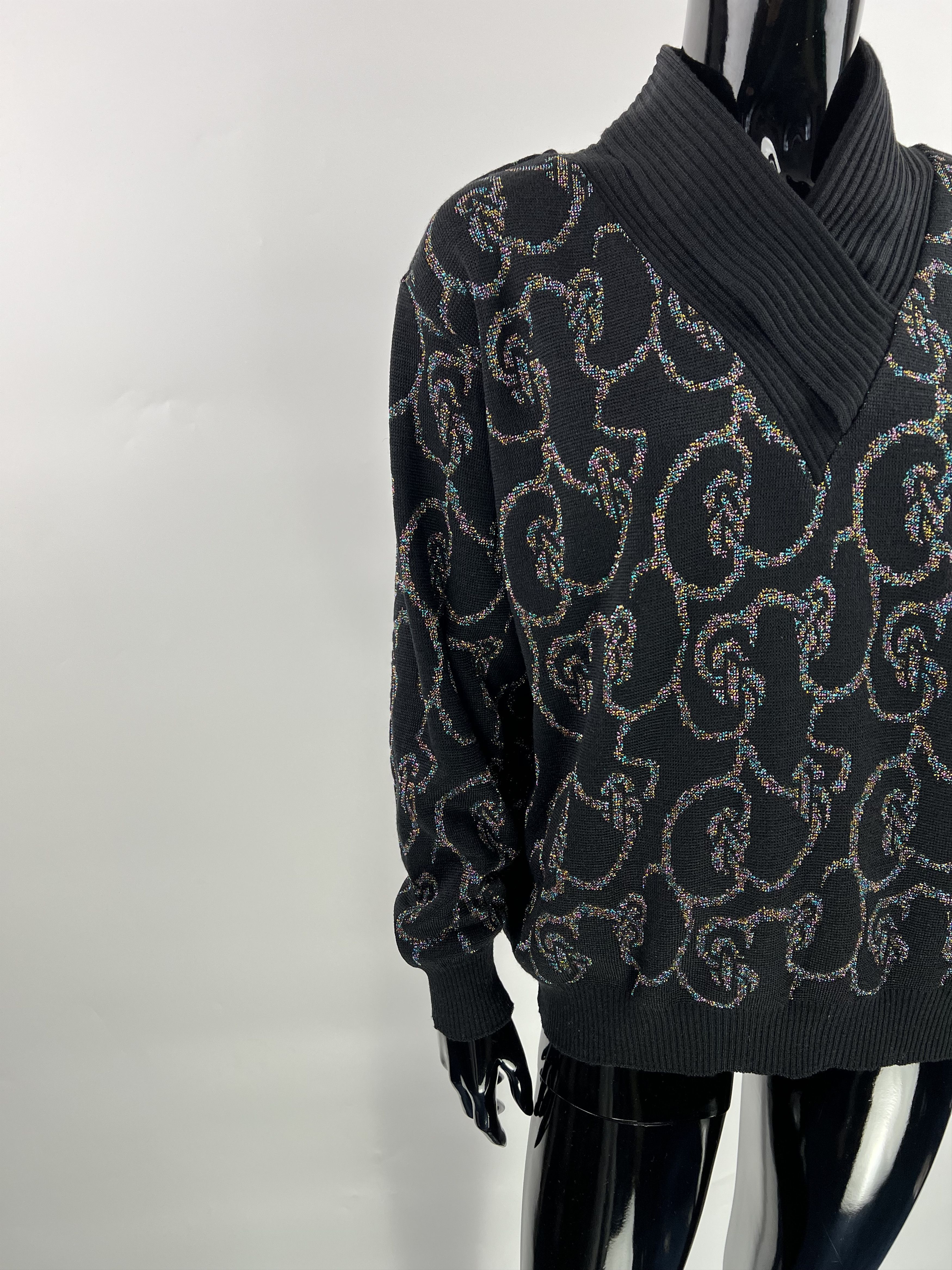 Vintage × Wolford Wolford Rare Vintage Wool Sweater Lurex Size A42 UK16 F44 Size XL / US 12-14 / IT 48-50 - 4 Thumbnail
