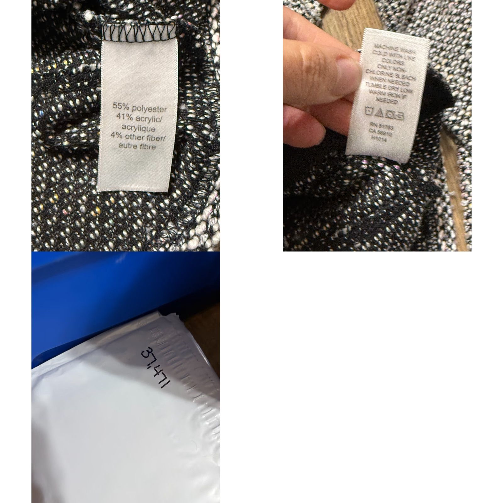 Vintage Maurices Jacket Women's Large Gray Full Zip Tweed Long Sleeve Casual Regular Size L / US 10 / IT 46 - 8 Thumbnail