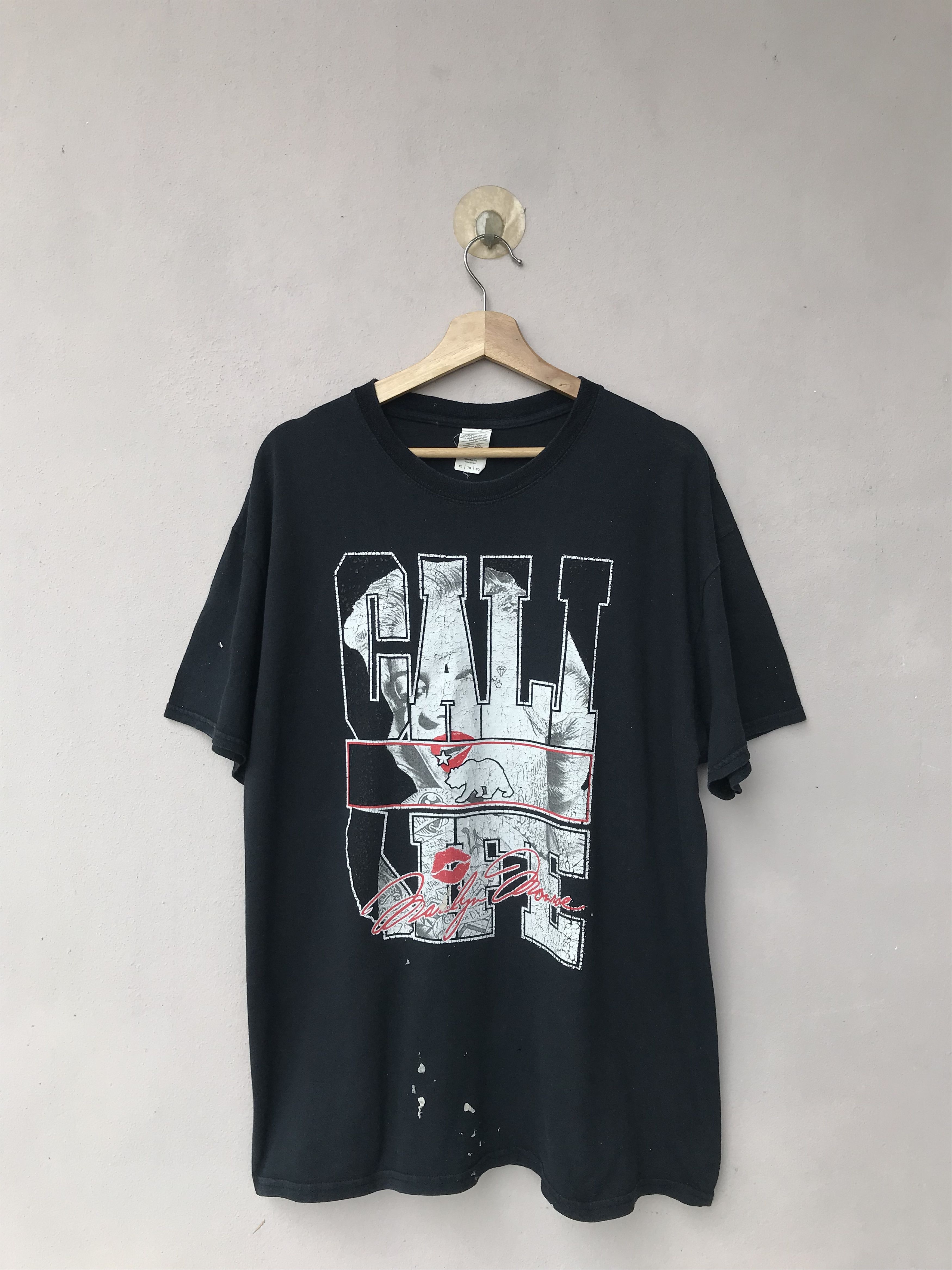 Band Tees Distressed Marilyn Monroe Cali Life Tee beyonce rihanna Size US XL / EU 56 / 4 - 1 Thumbnail